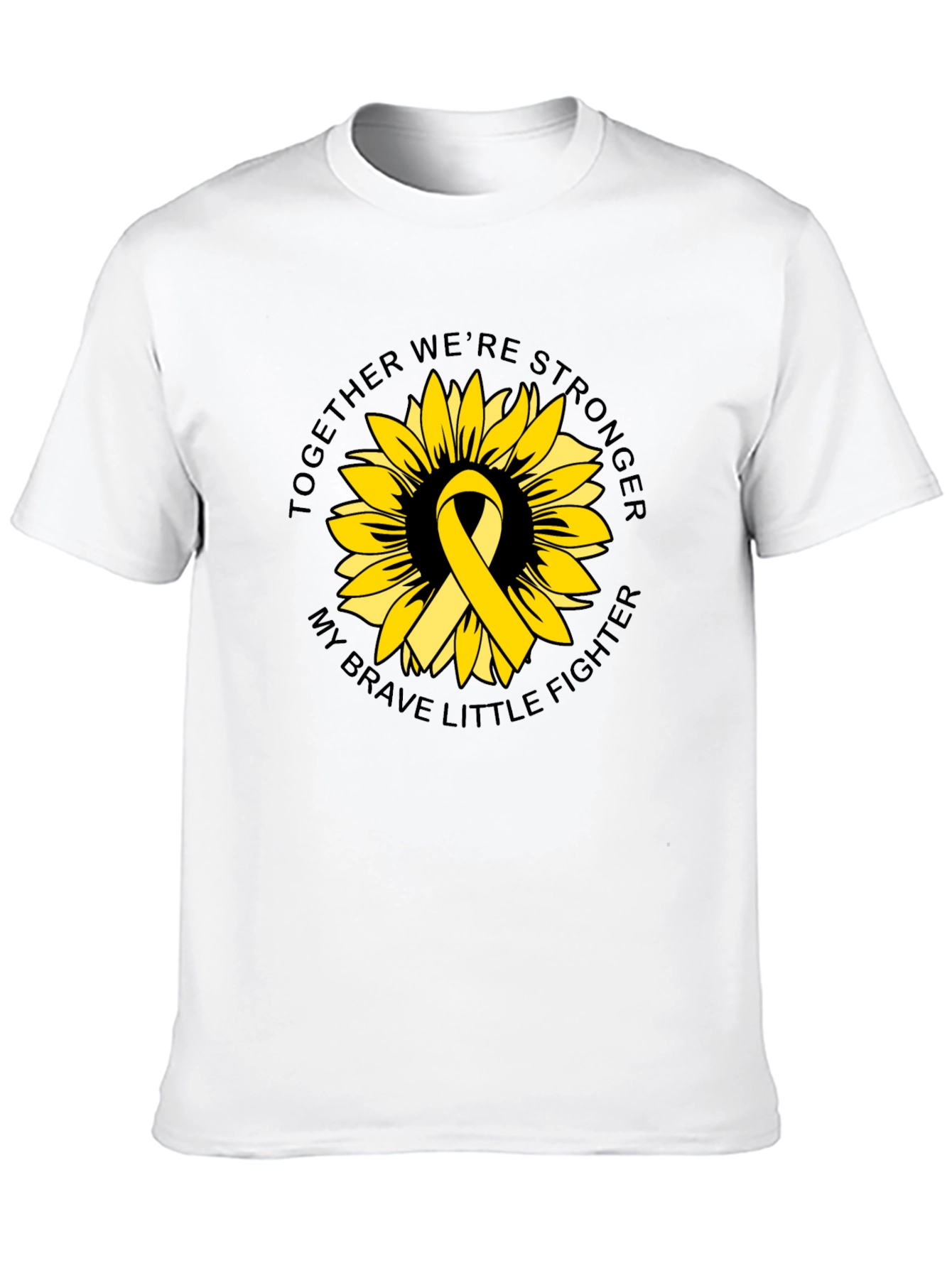 Sunflower Ribbon Graphic T-Shirt - Brave Fighter