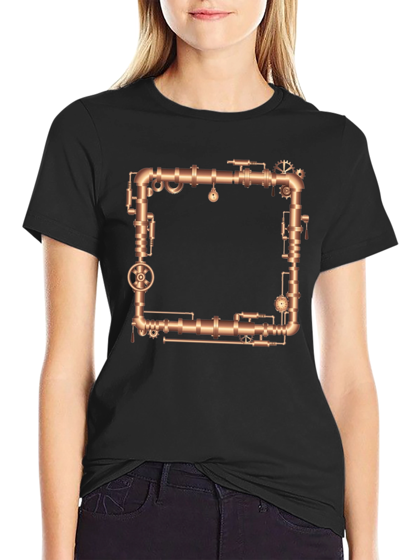 Steampunk Pipes T-Shirt - Industrial Design