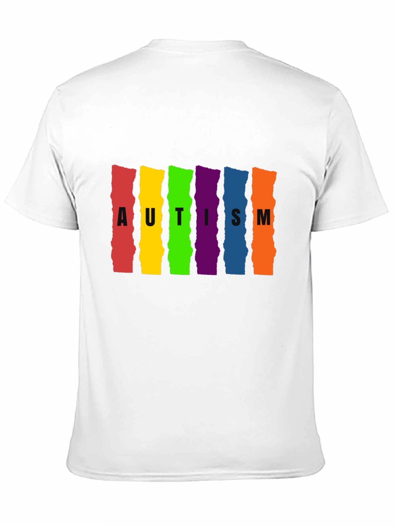 Autism Awareness Rainbow Striped T-Shirt