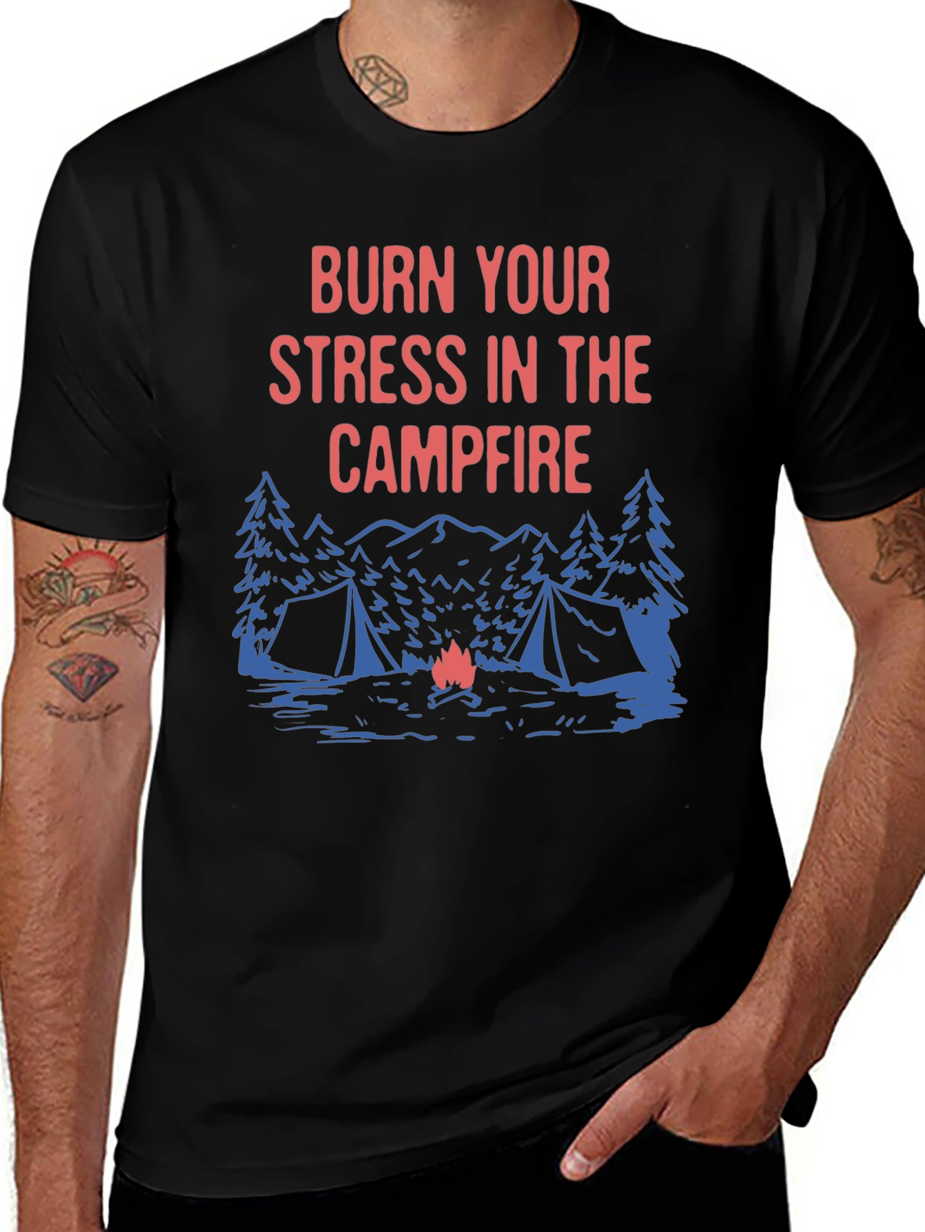 Burn Your Stress Campfire T-Shirt