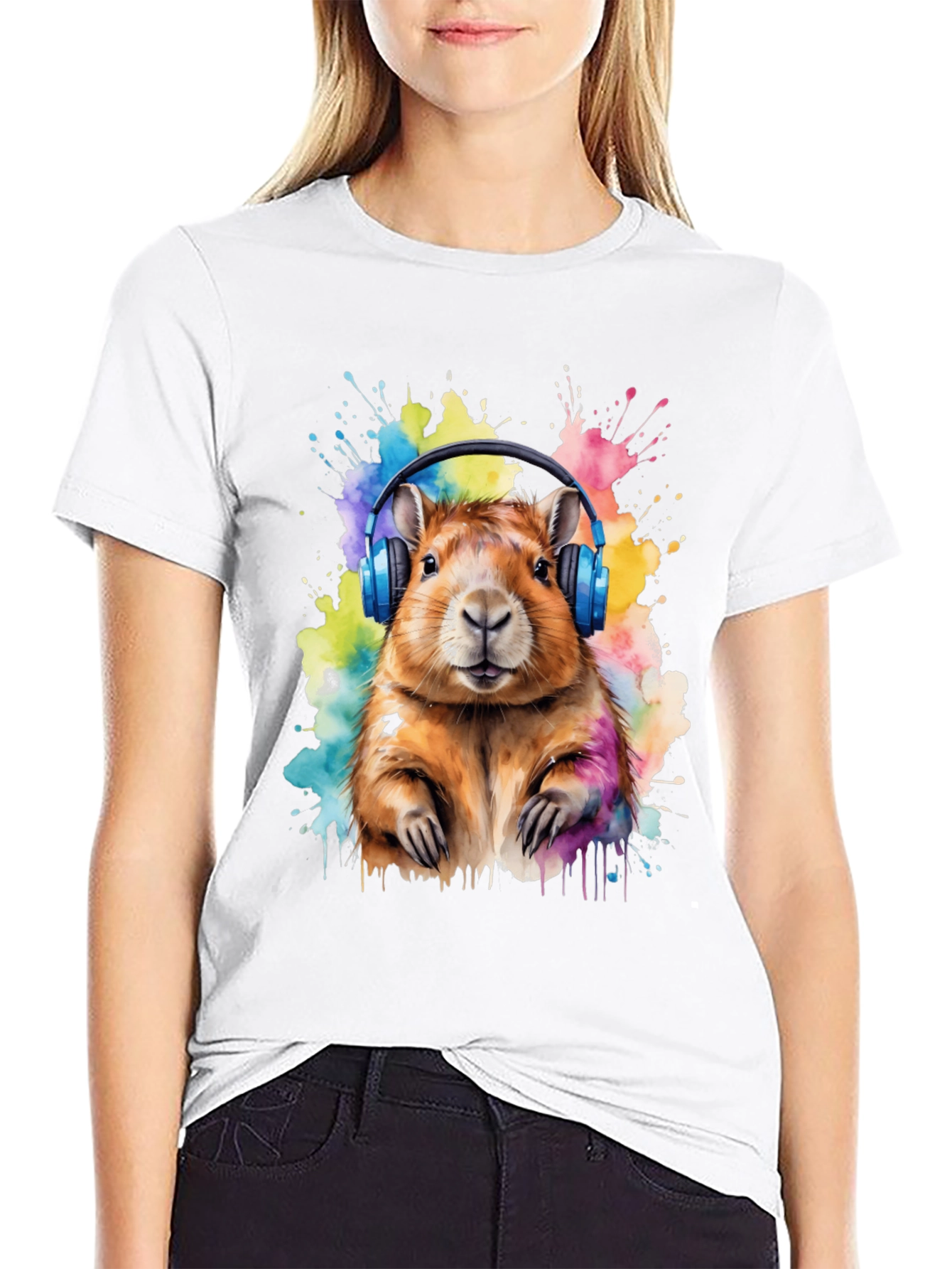 Capybara Headphone T-Shirt