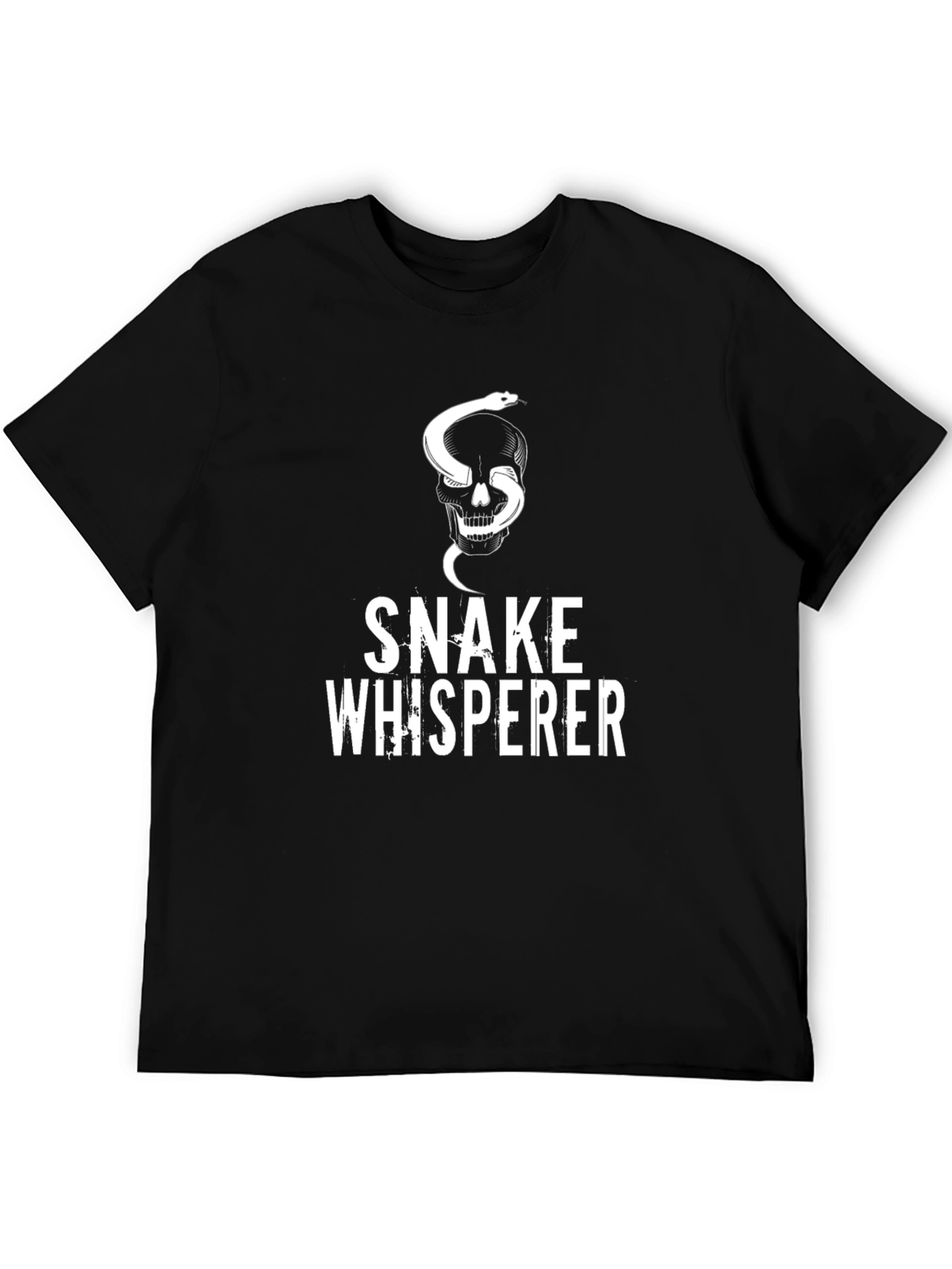 Snake Whisperer Graphic Tee - Skull & Snake Design