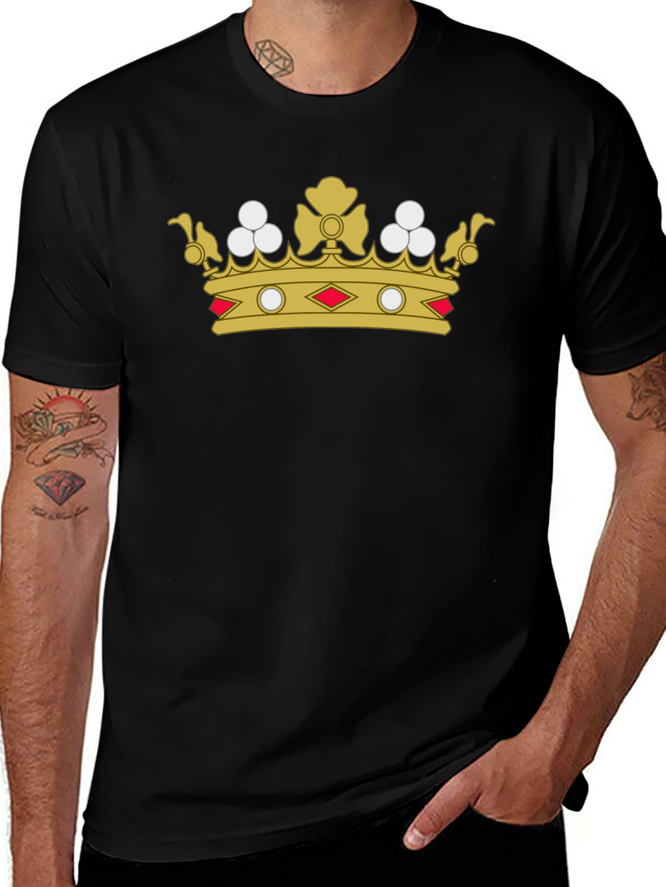 Royal Crown Graphic Black T-Shirt