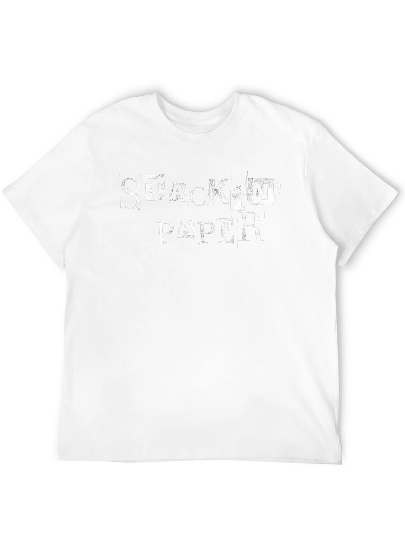 Stackin Paper Graphic Tee - Black Cotton Blend