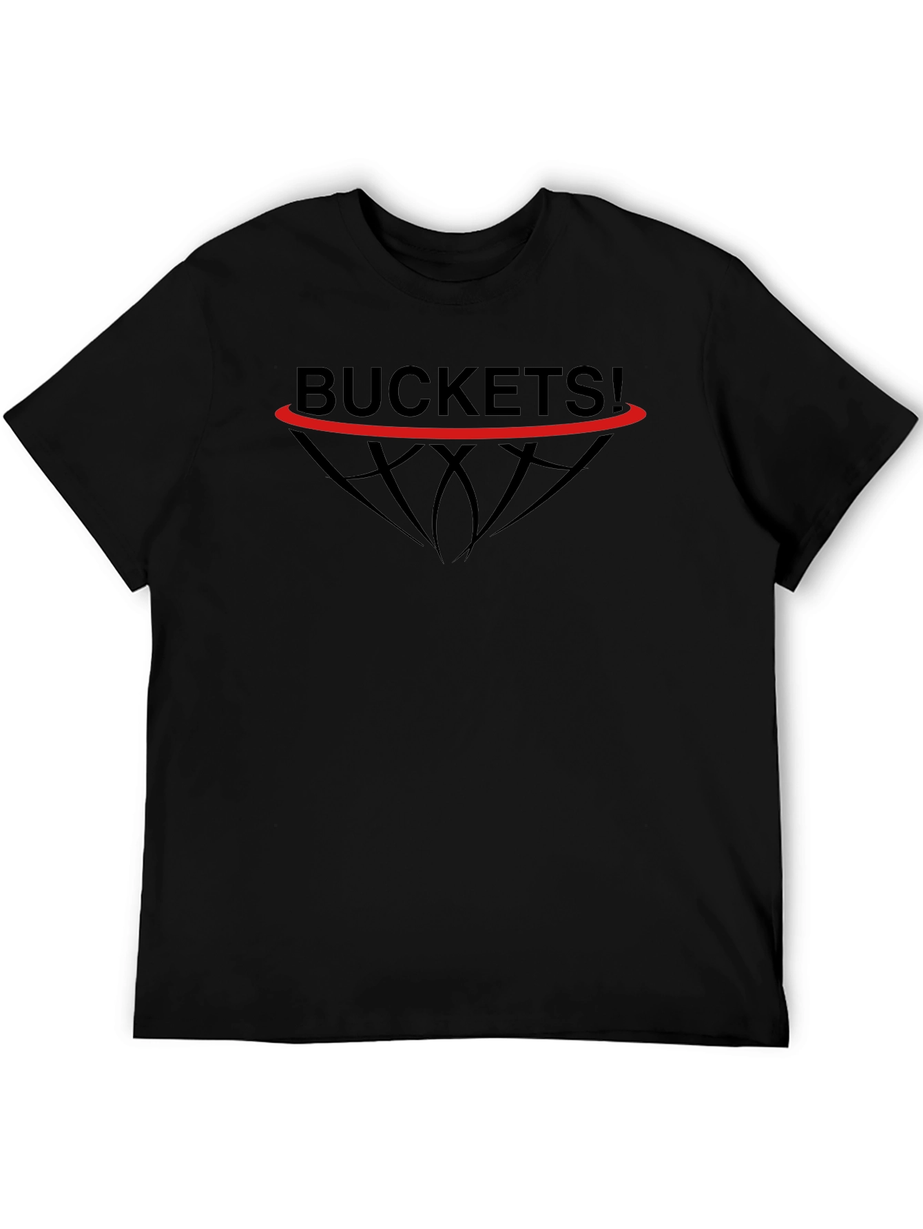 Buckets! Graphic Tee - Black Cotton T-Shirt