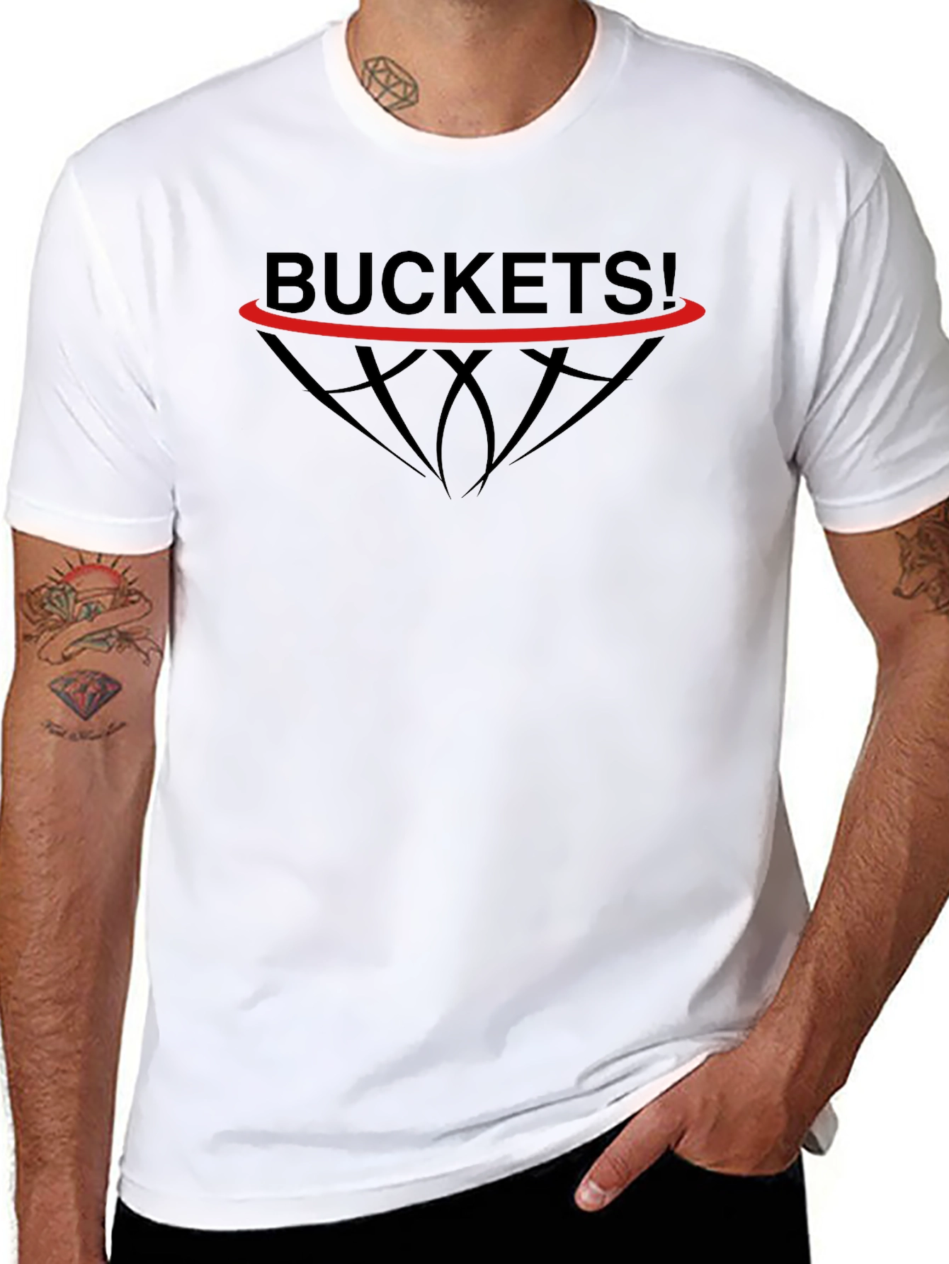 Buckets! Graphic Tee - Black Cotton T-Shirt