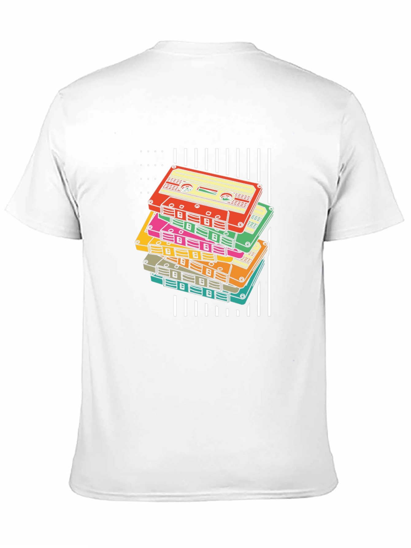 Retro Cassette Tape Stack Graphic Tee