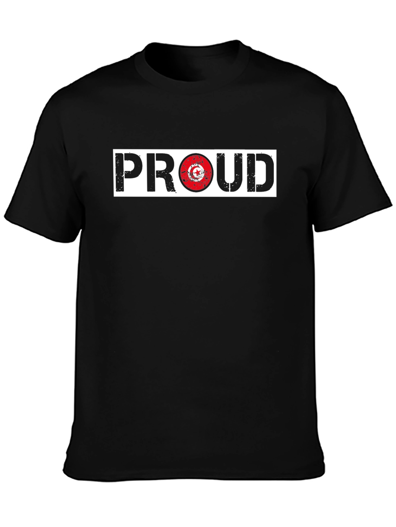 Proud Tunisia Flag T-Shirt - Black