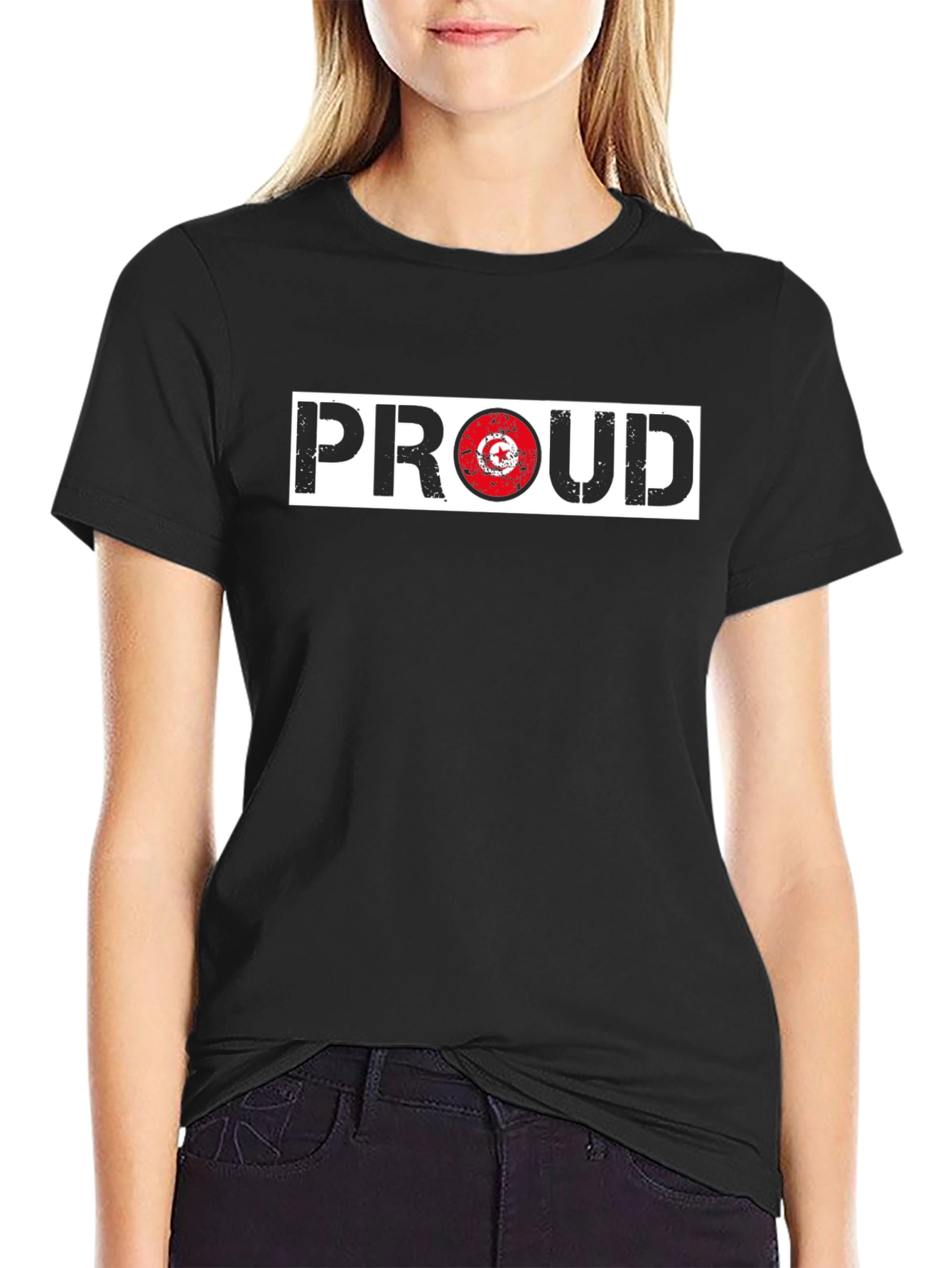 Proud Tunisia Flag T-Shirt - Black