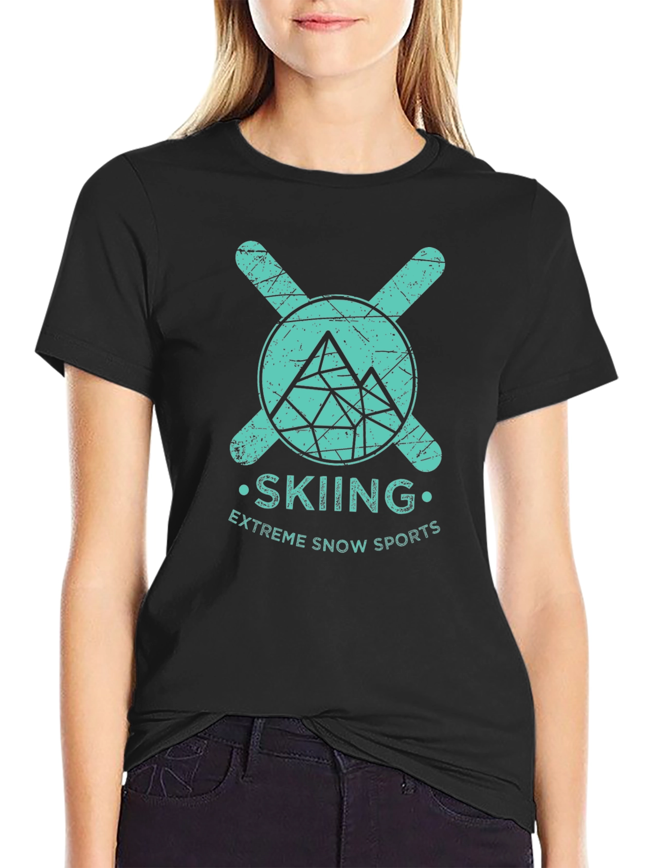 Skiing Graphic T-Shirt | Extreme Snow Sports Tee