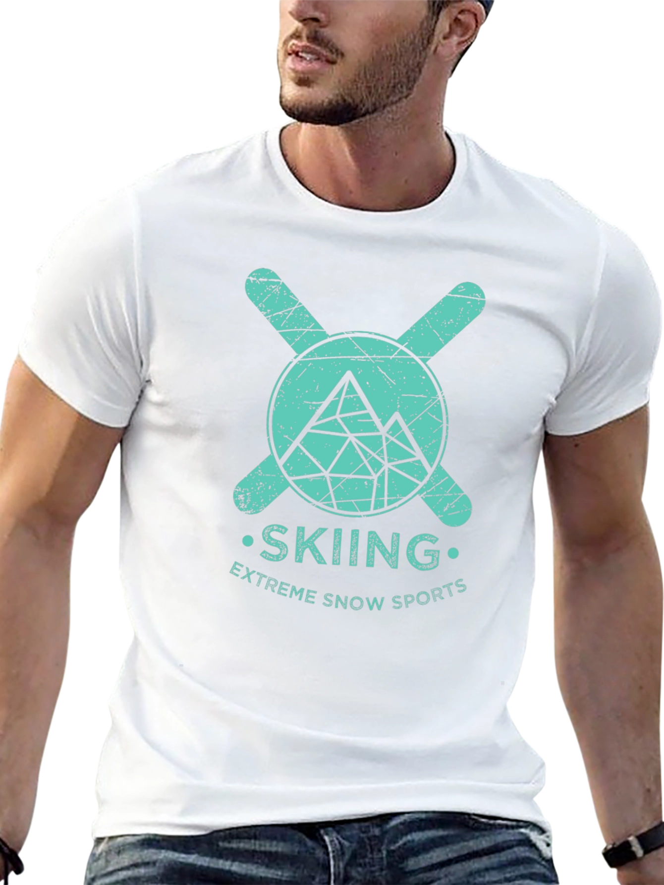 Skiing Graphic T-Shirt | Extreme Snow Sports Tee