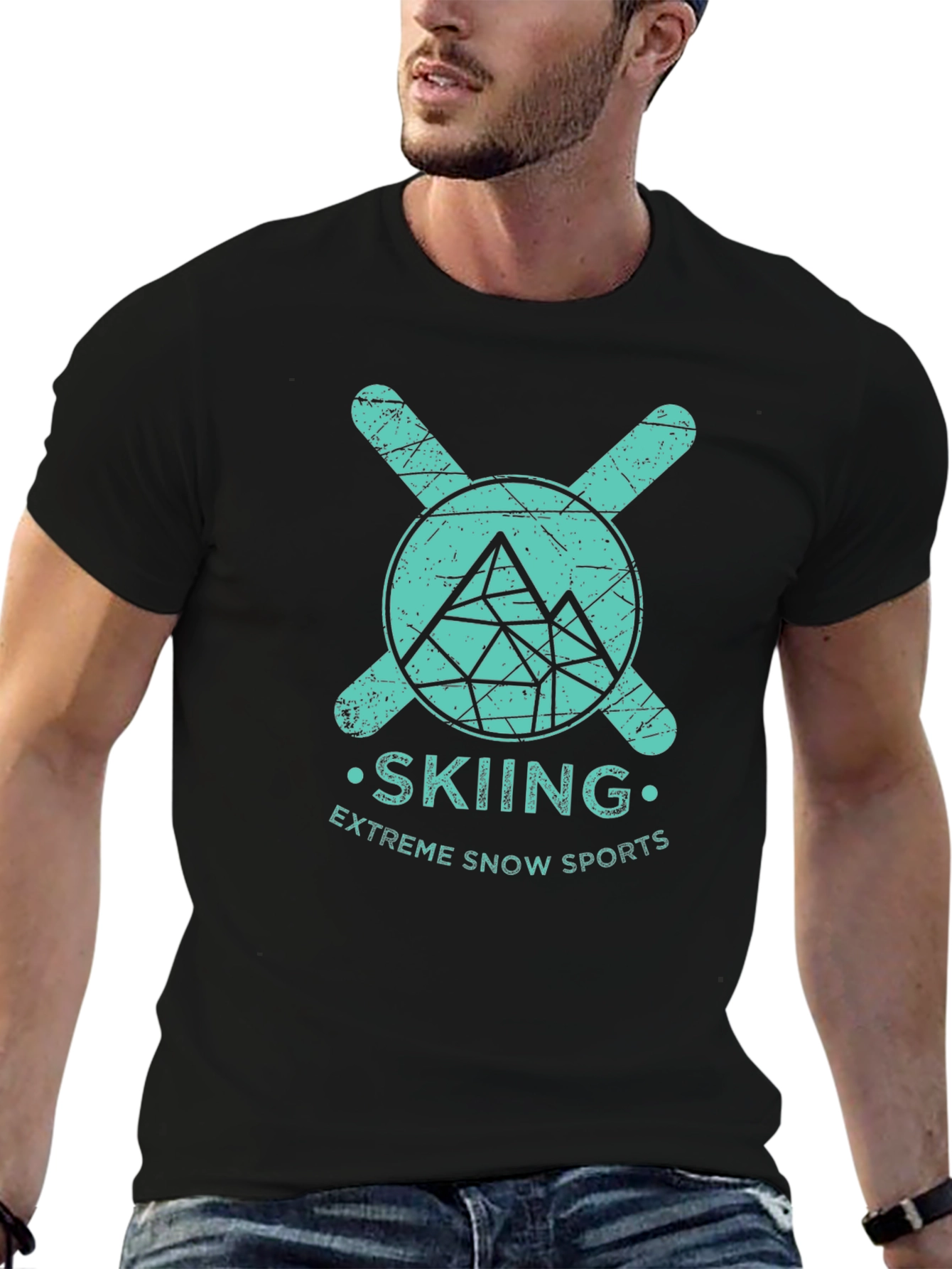Skiing Graphic T-Shirt | Extreme Snow Sports Tee