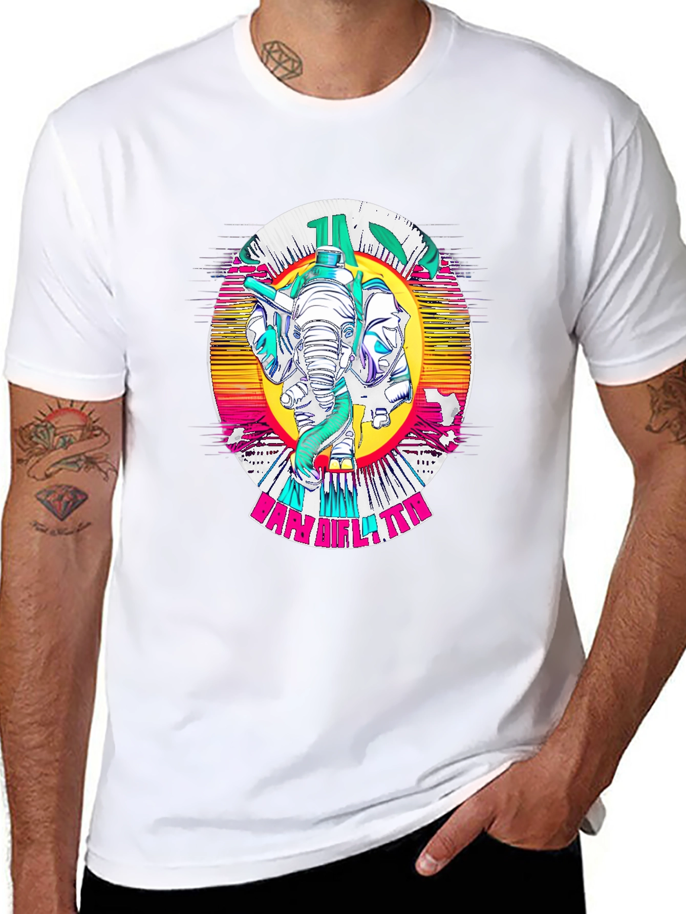 Retro Elephant Graphic Tee