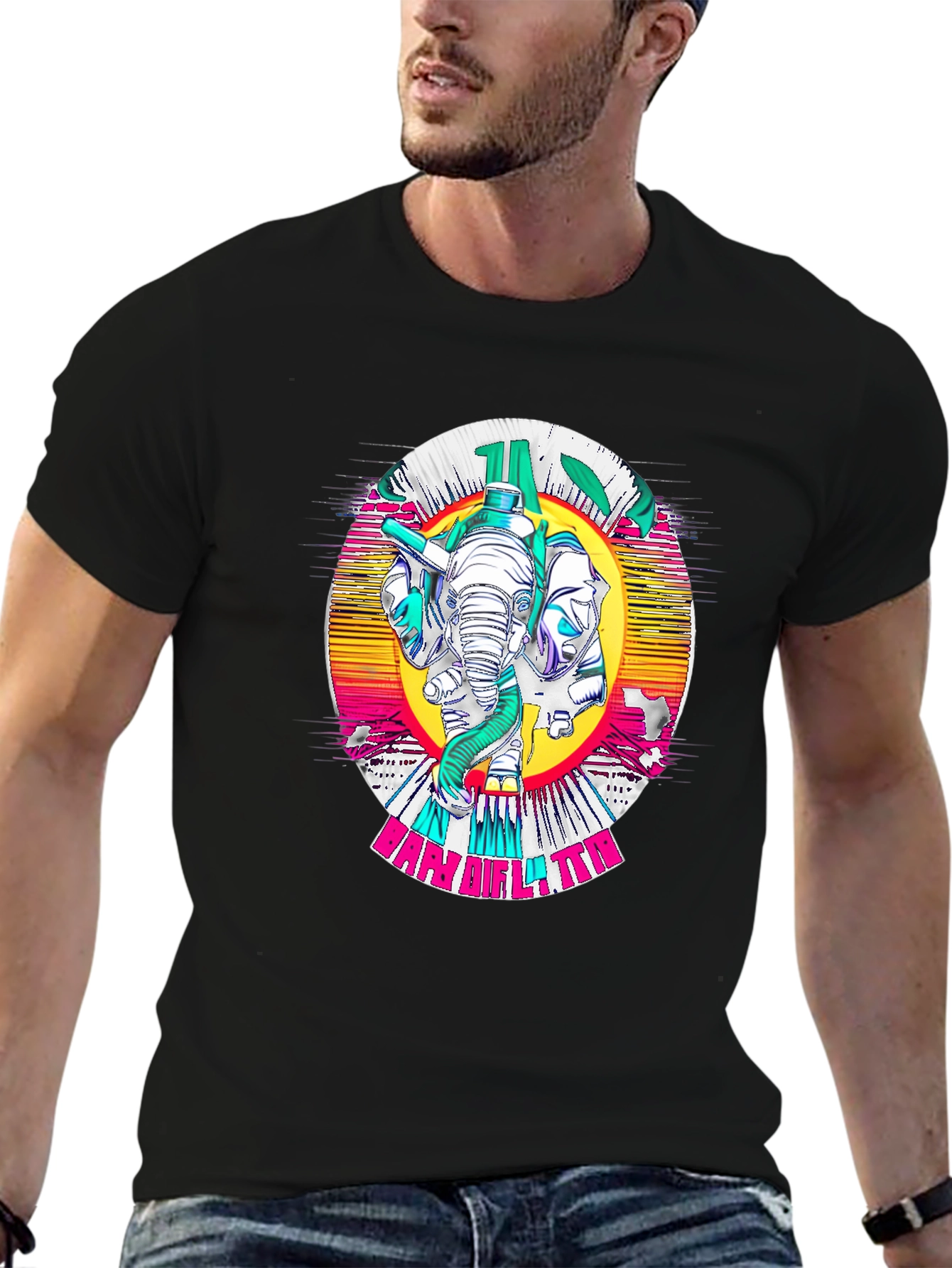 Retro Elephant Graphic Tee