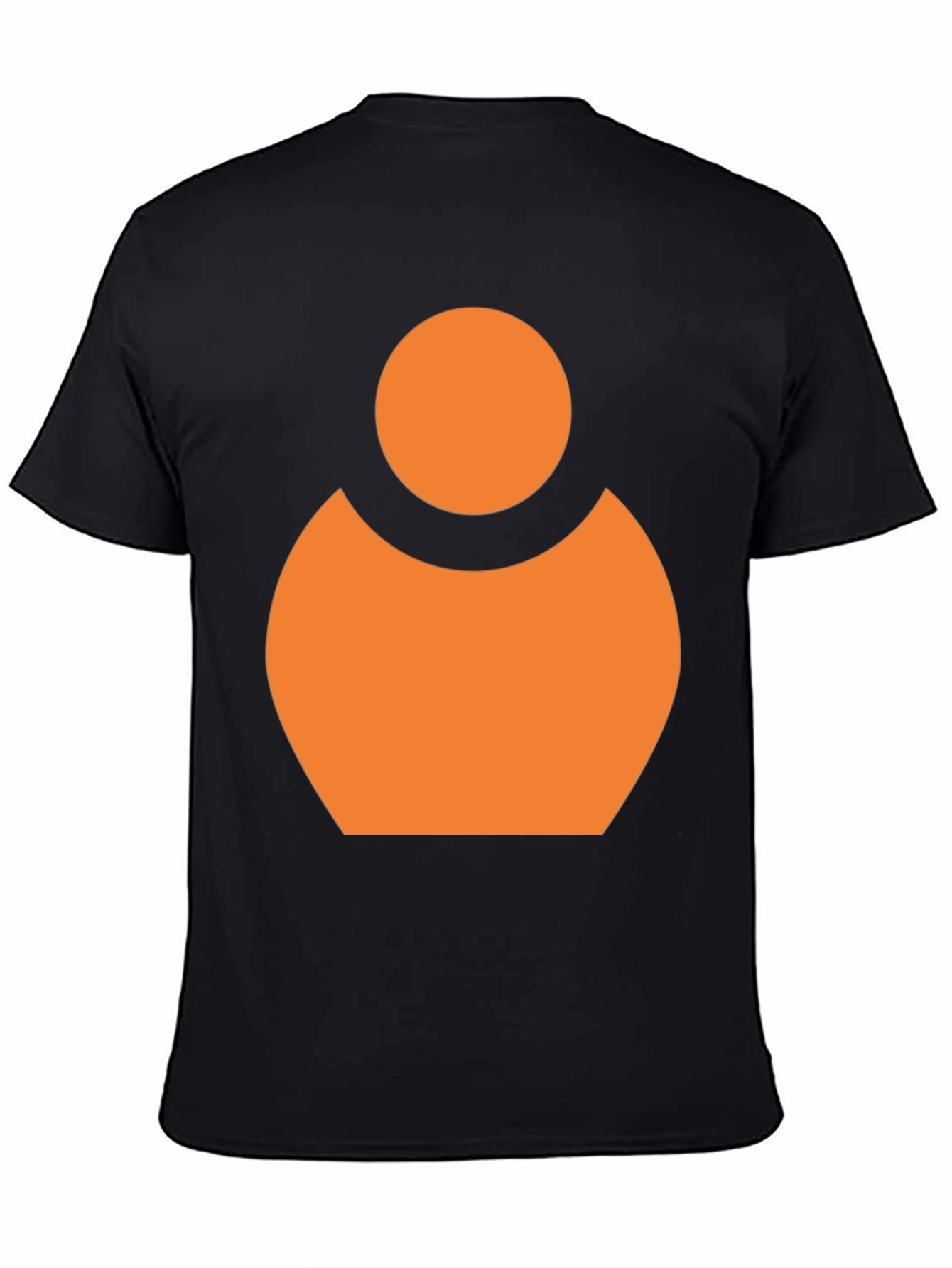 Abstract Orange Person Icon Black T-Shirt