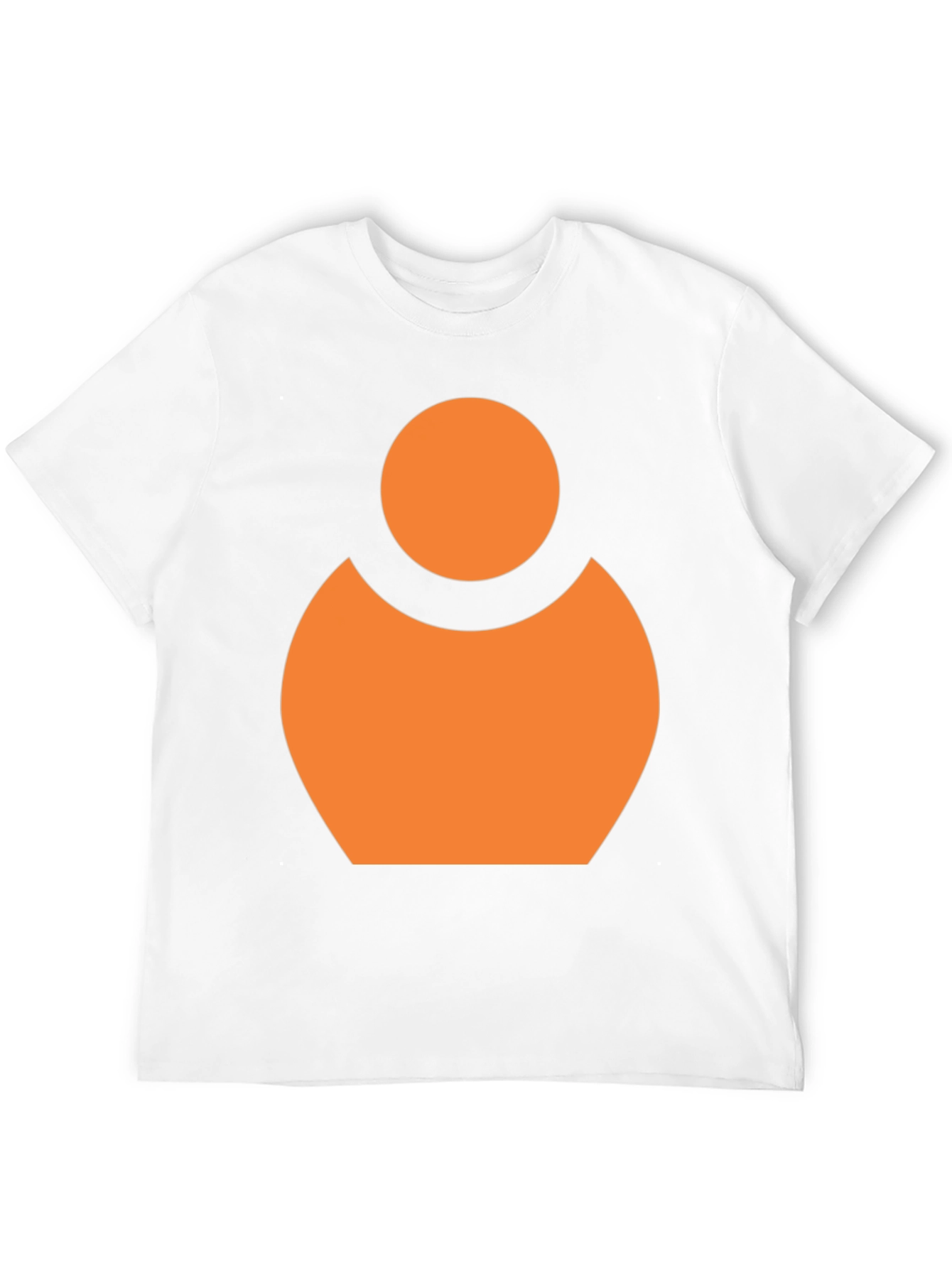 Abstract Orange Person Icon Black T-Shirt