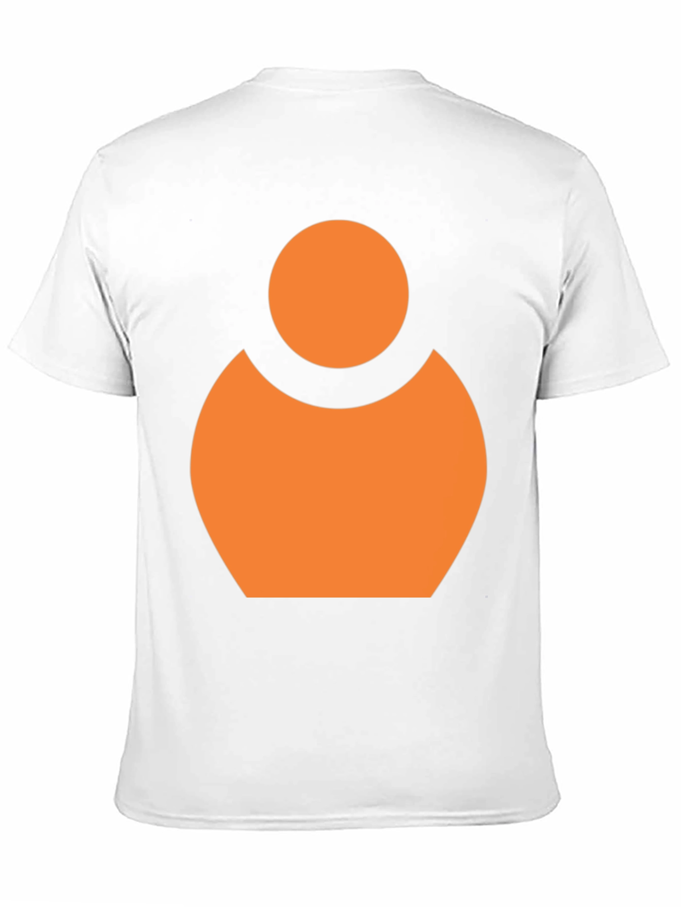 Abstract Orange Person Icon Black T-Shirt