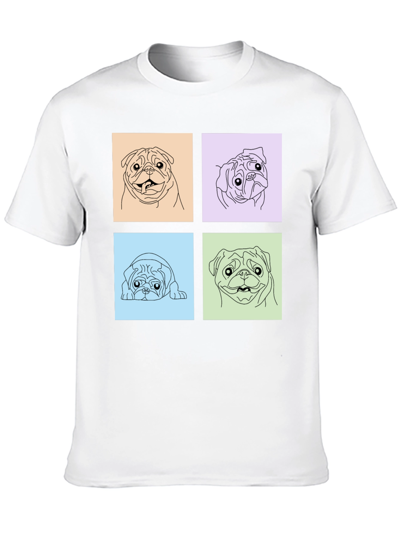 Pug Pop Art T-Shirt - Cute Dog Lover Tee