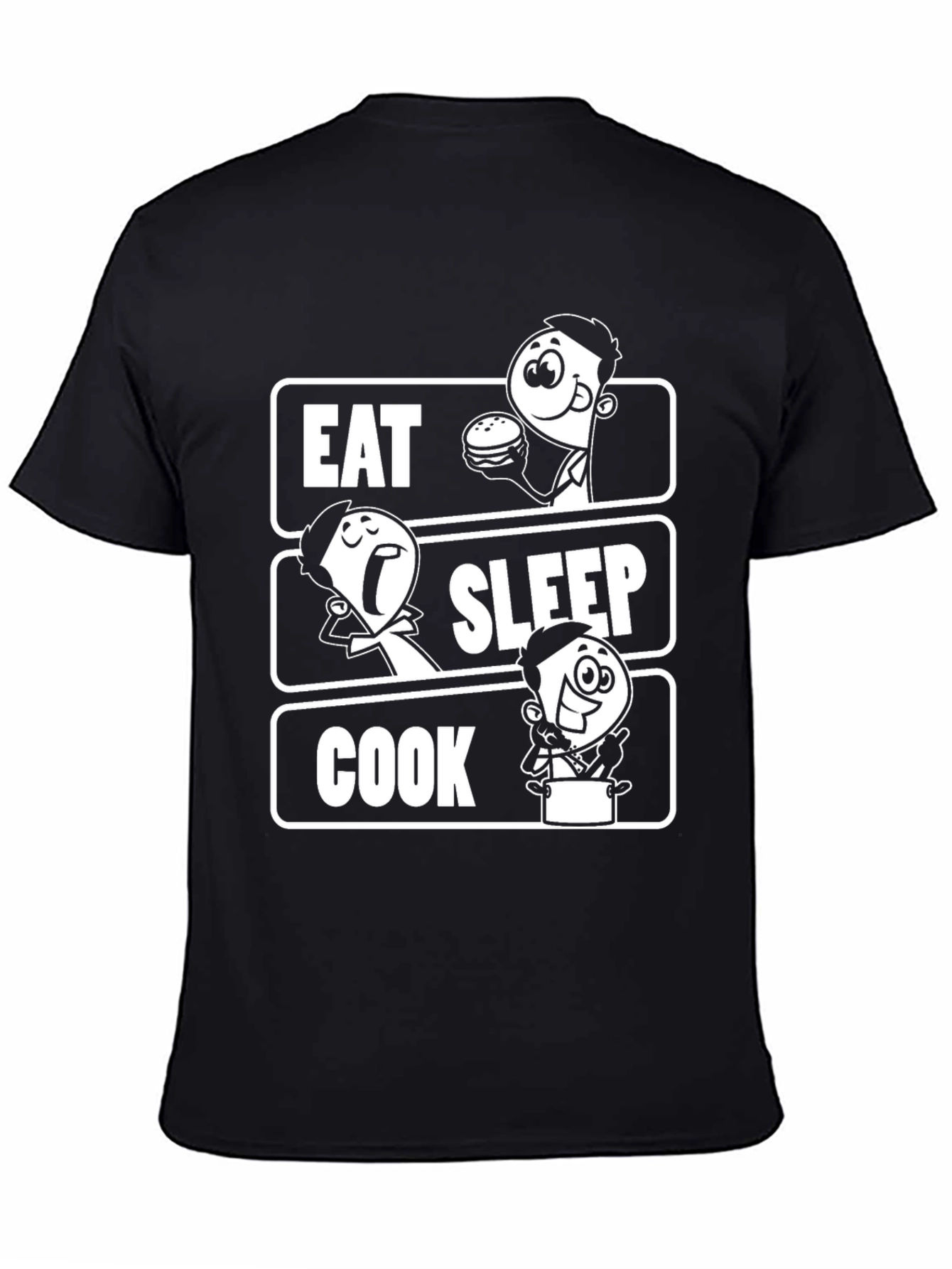Eat Sleep Cook Graphic Tee - Chefs Humor