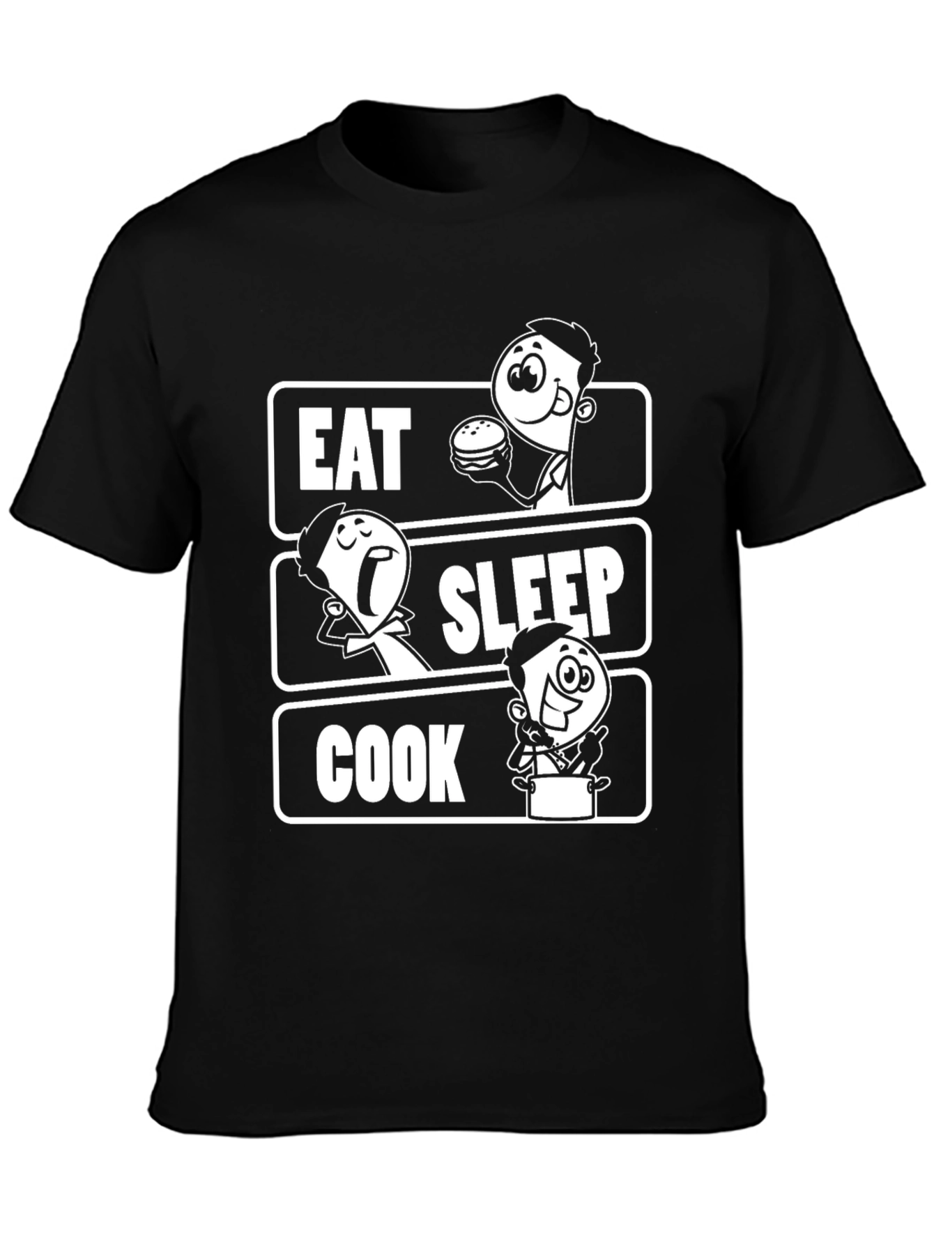 Eat Sleep Cook Graphic Tee - Chefs Humor