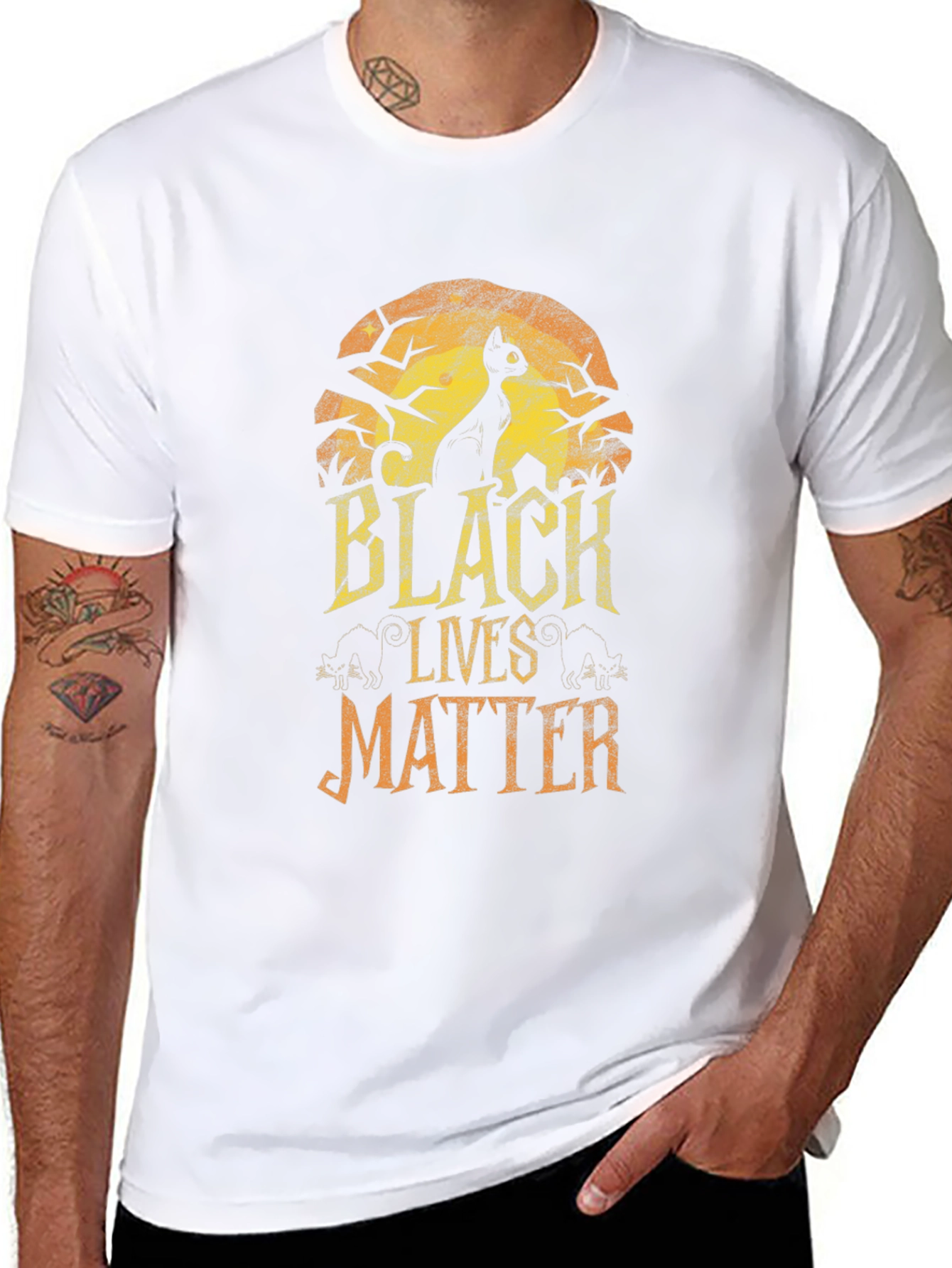 Black Cat Black Lives Matter T-Shirt