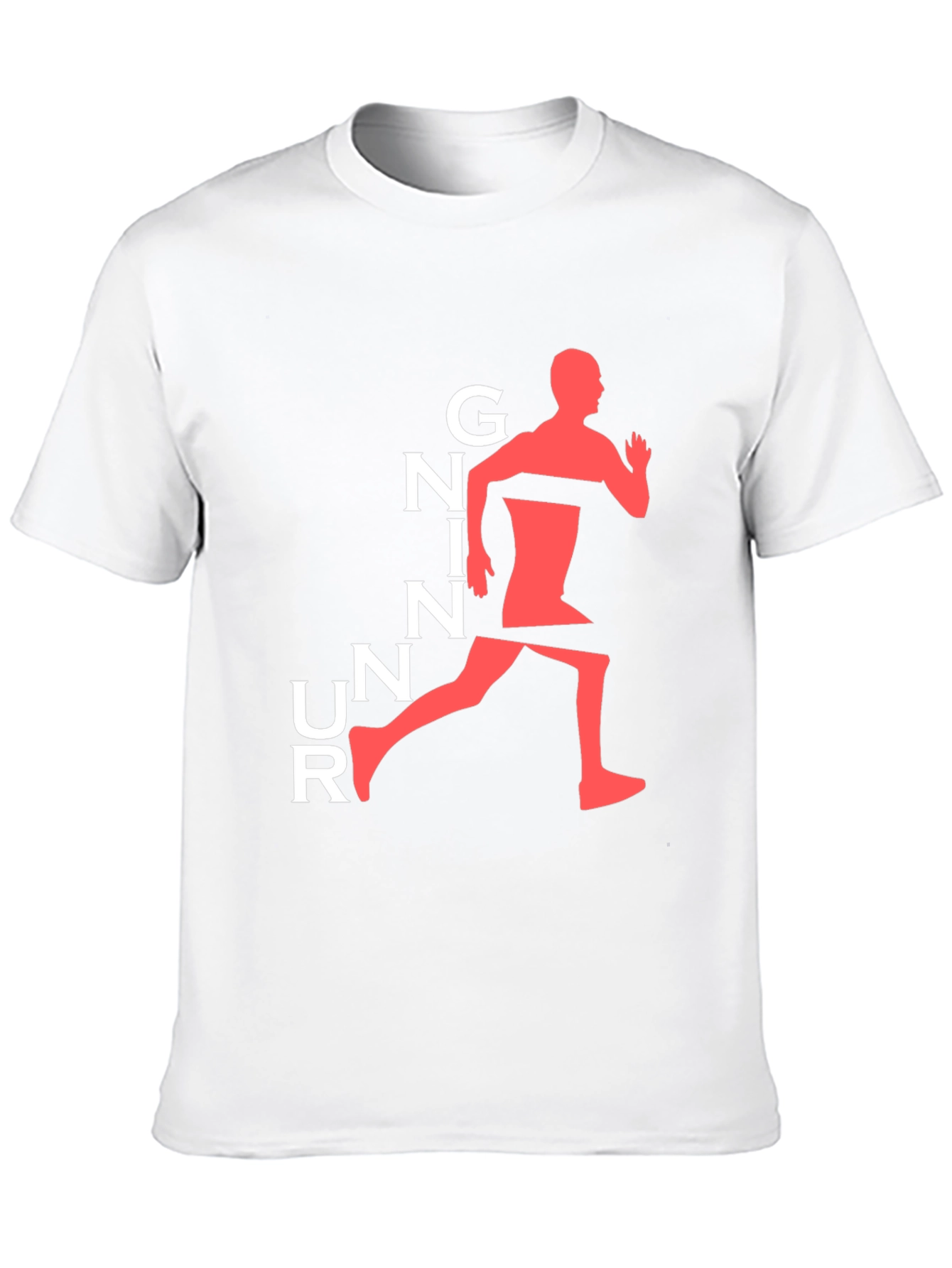 Running Man Graphic Tee - Black Cotton T-Shirt