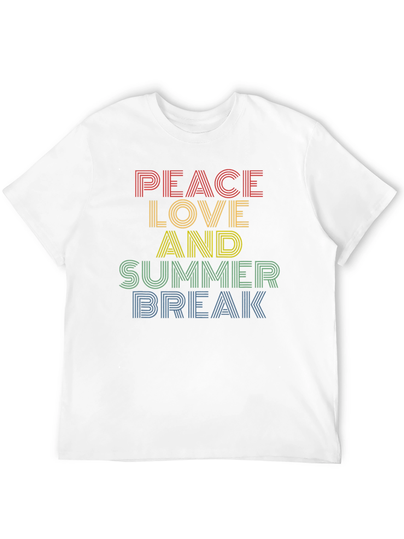 Peace Love Summer Break Retro T-Shirt