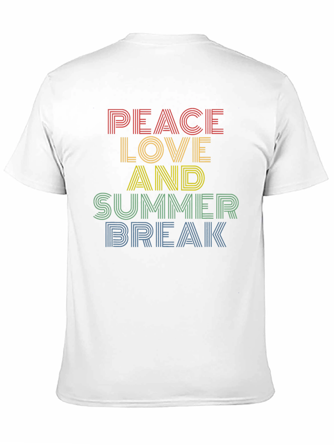 Peace Love Summer Break Retro T-Shirt