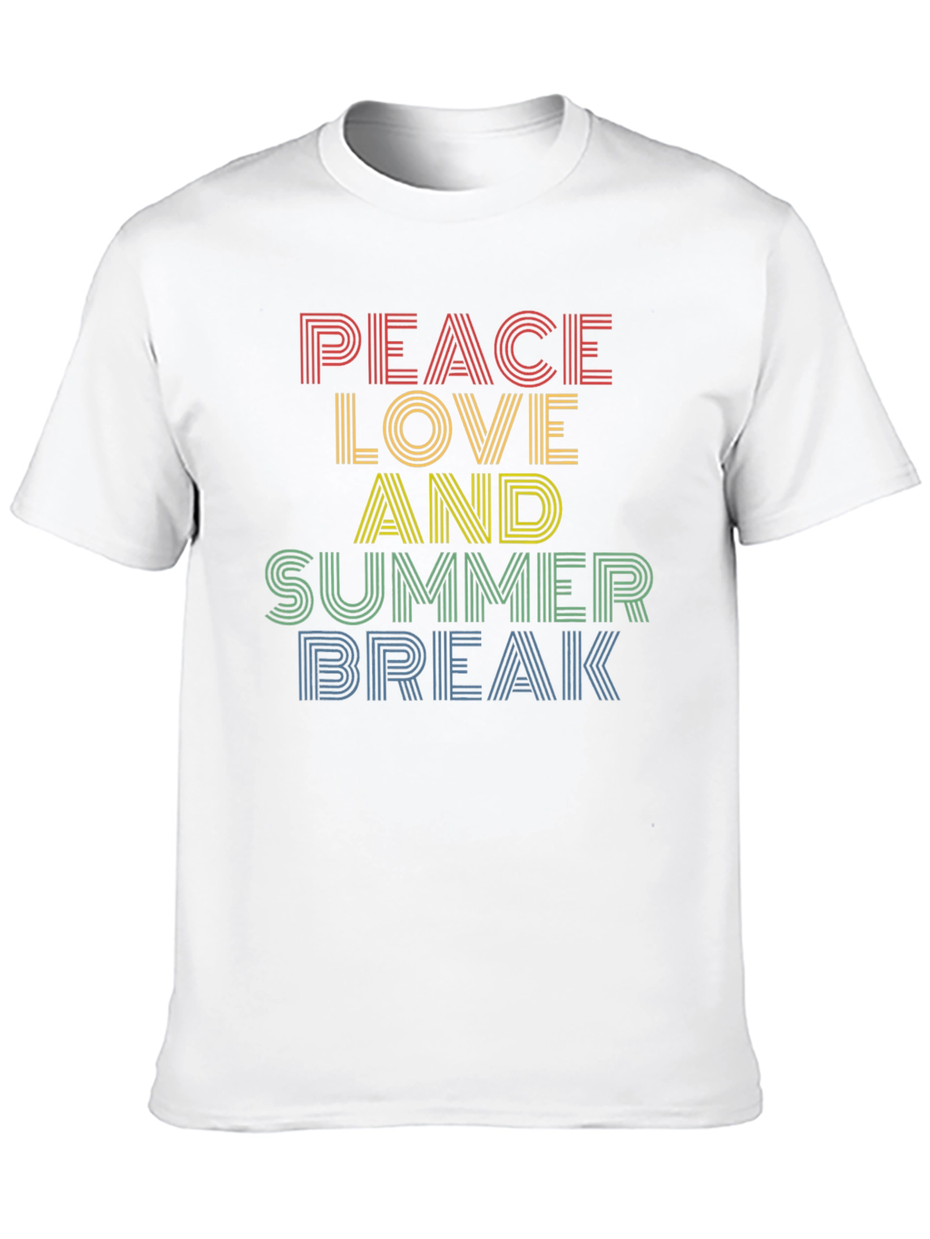 Peace Love Summer Break Retro T-Shirt