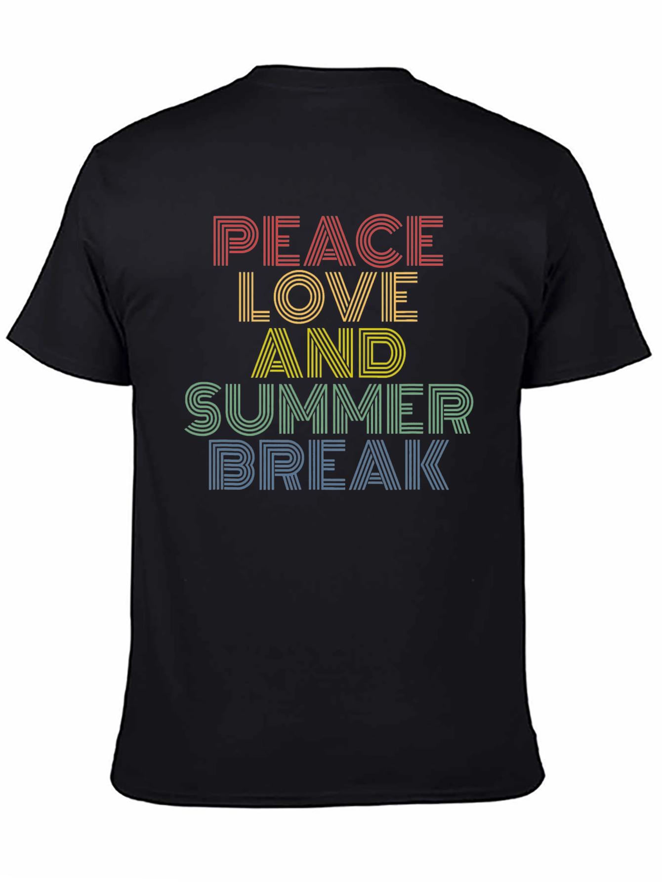 Peace Love Summer Break Retro T-Shirt