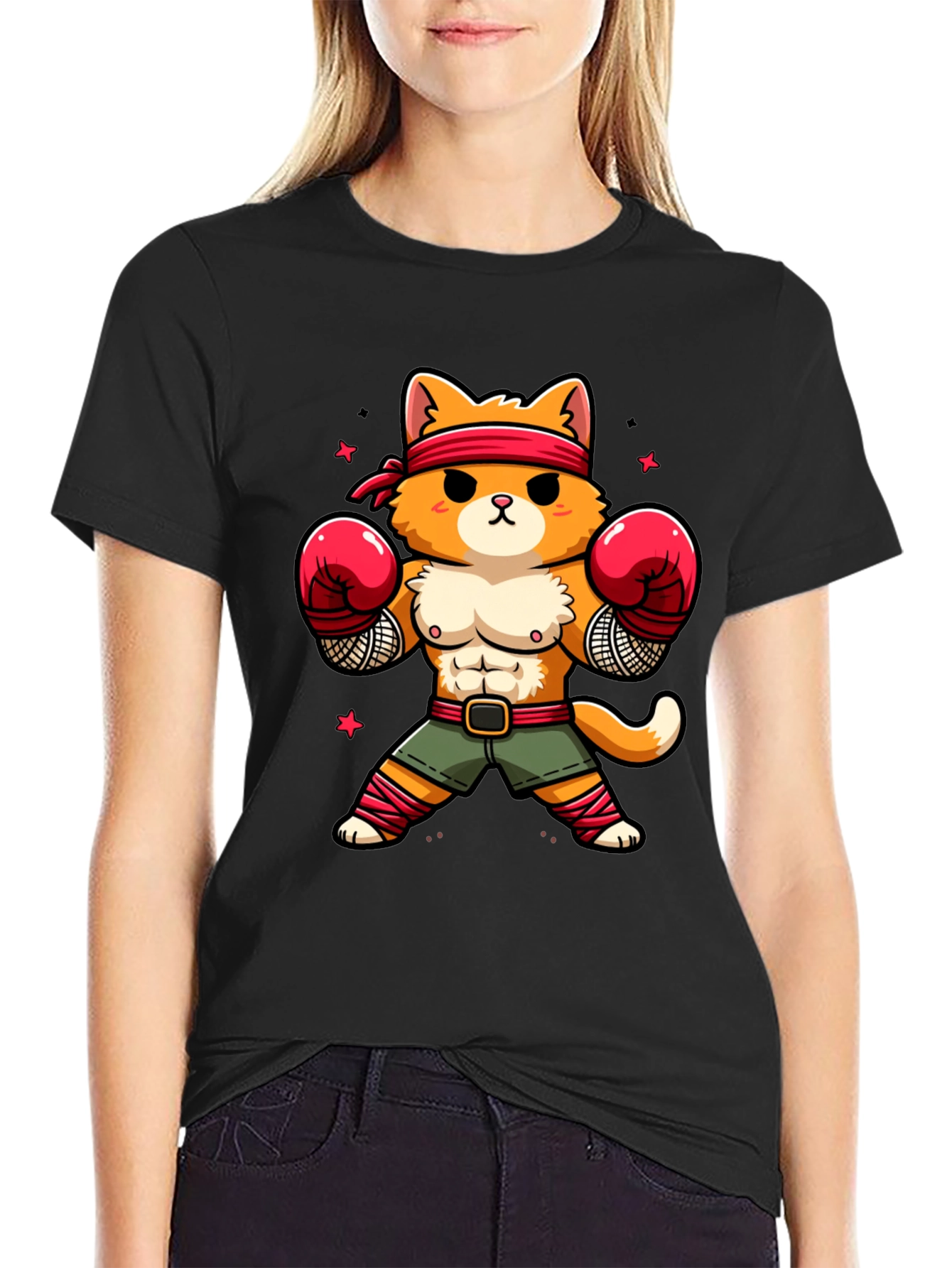Funny Cat Boxer T-Shirt - Martial Arts Kitten Tee