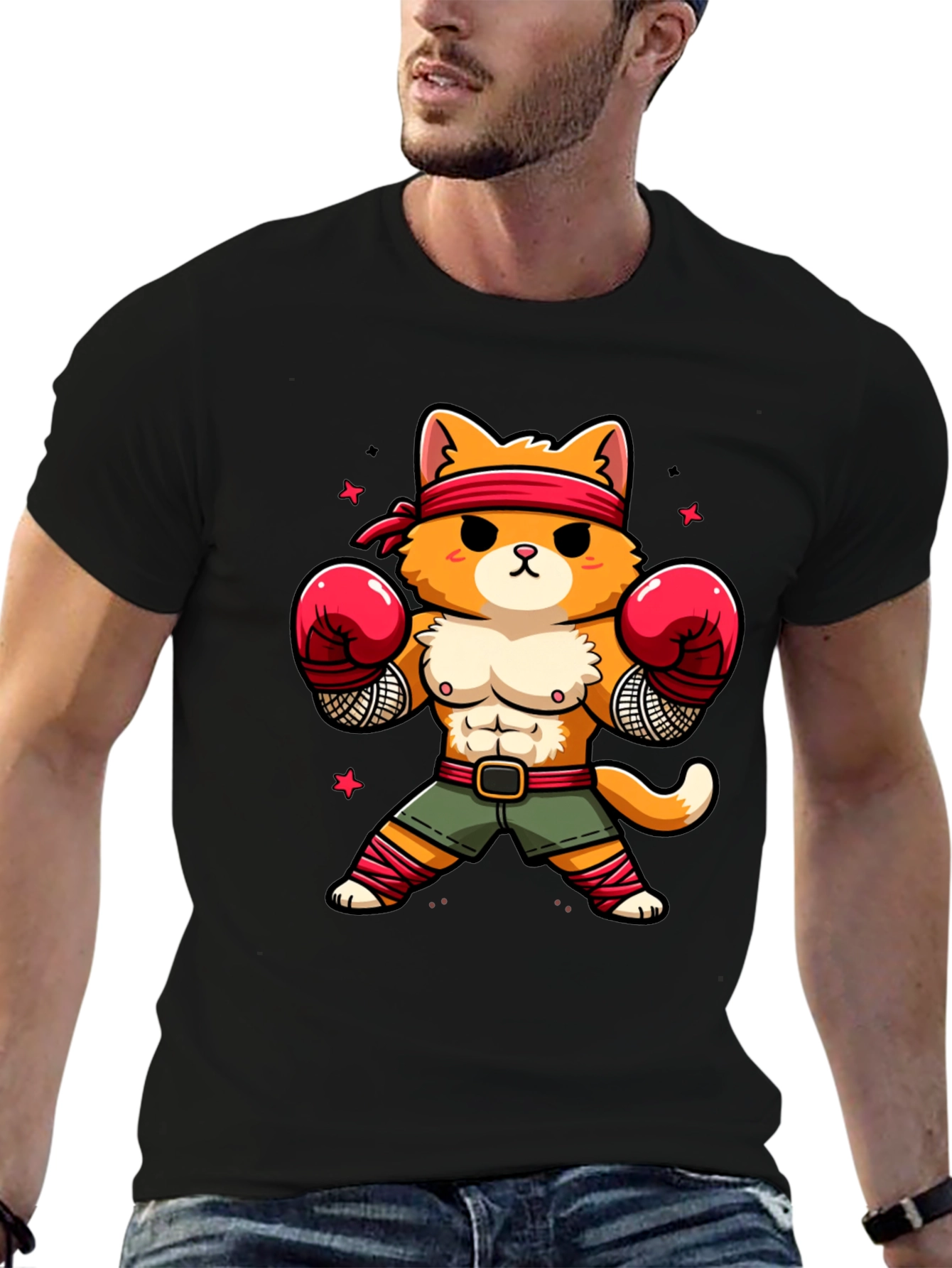 Funny Cat Boxer T-Shirt - Martial Arts Kitten Tee