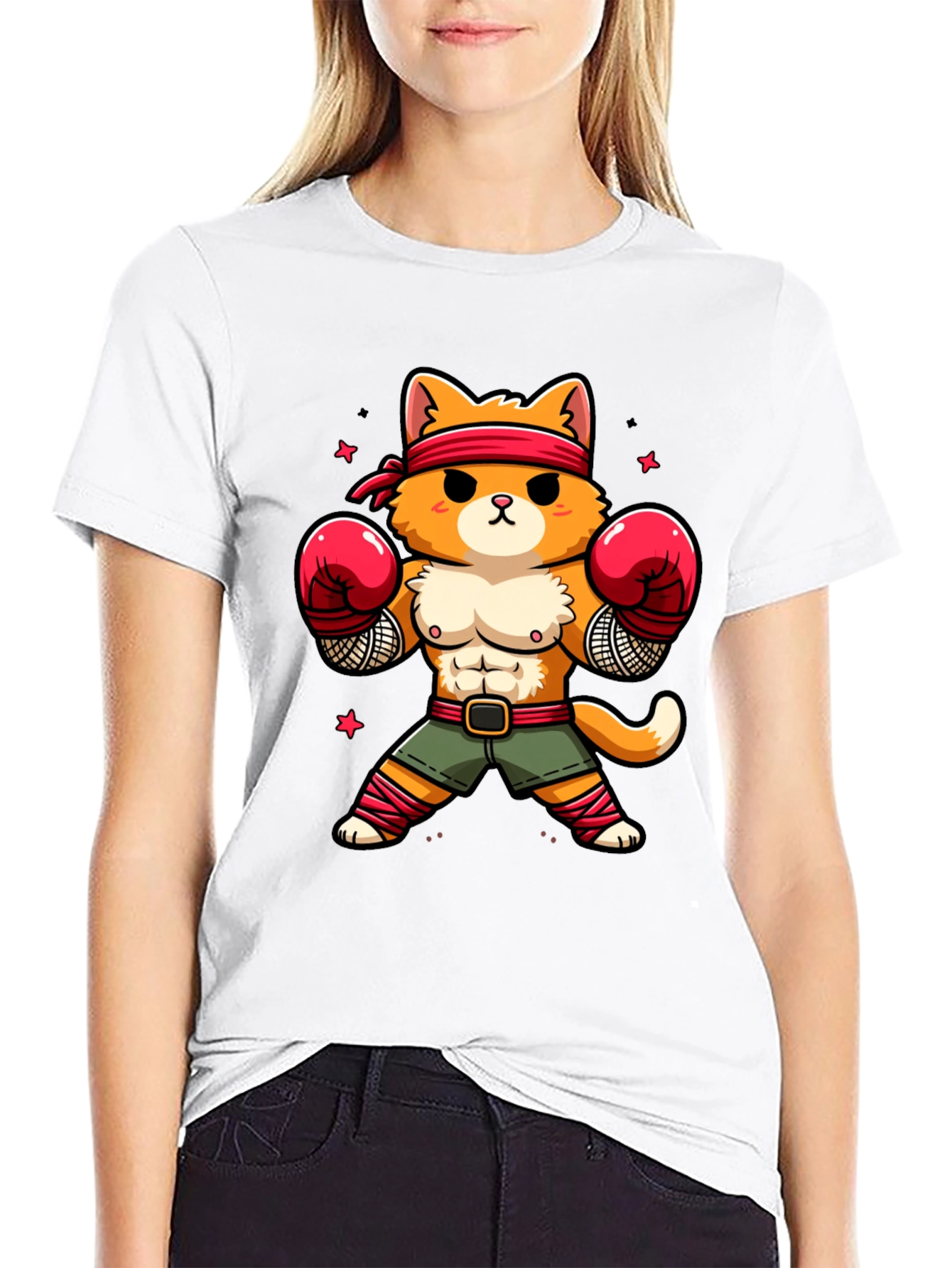 Funny Cat Boxer T-Shirt - Martial Arts Kitten Tee