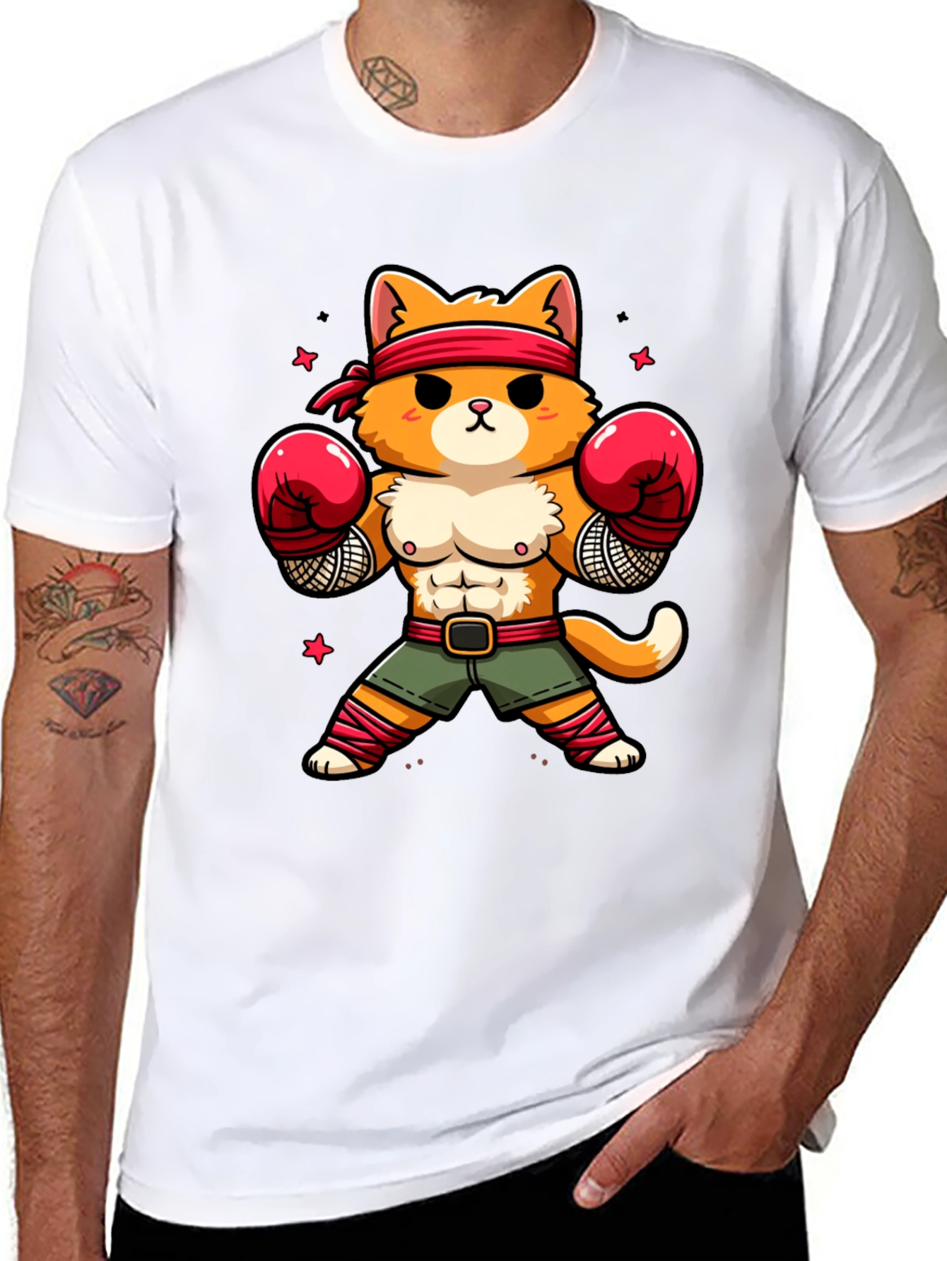 Funny Cat Boxer T-Shirt - Martial Arts Kitten Tee
