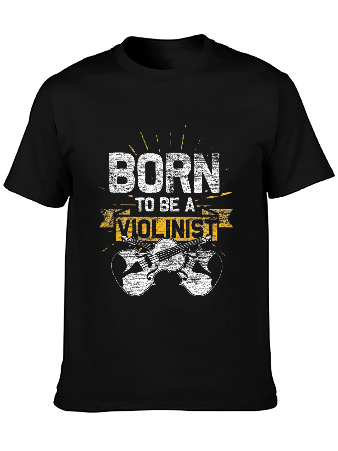 Born to Be a Violinist Black T-Shirt