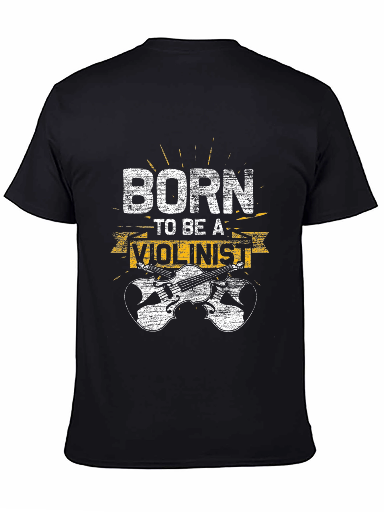 Born to Be a Violinist Black T-Shirt
