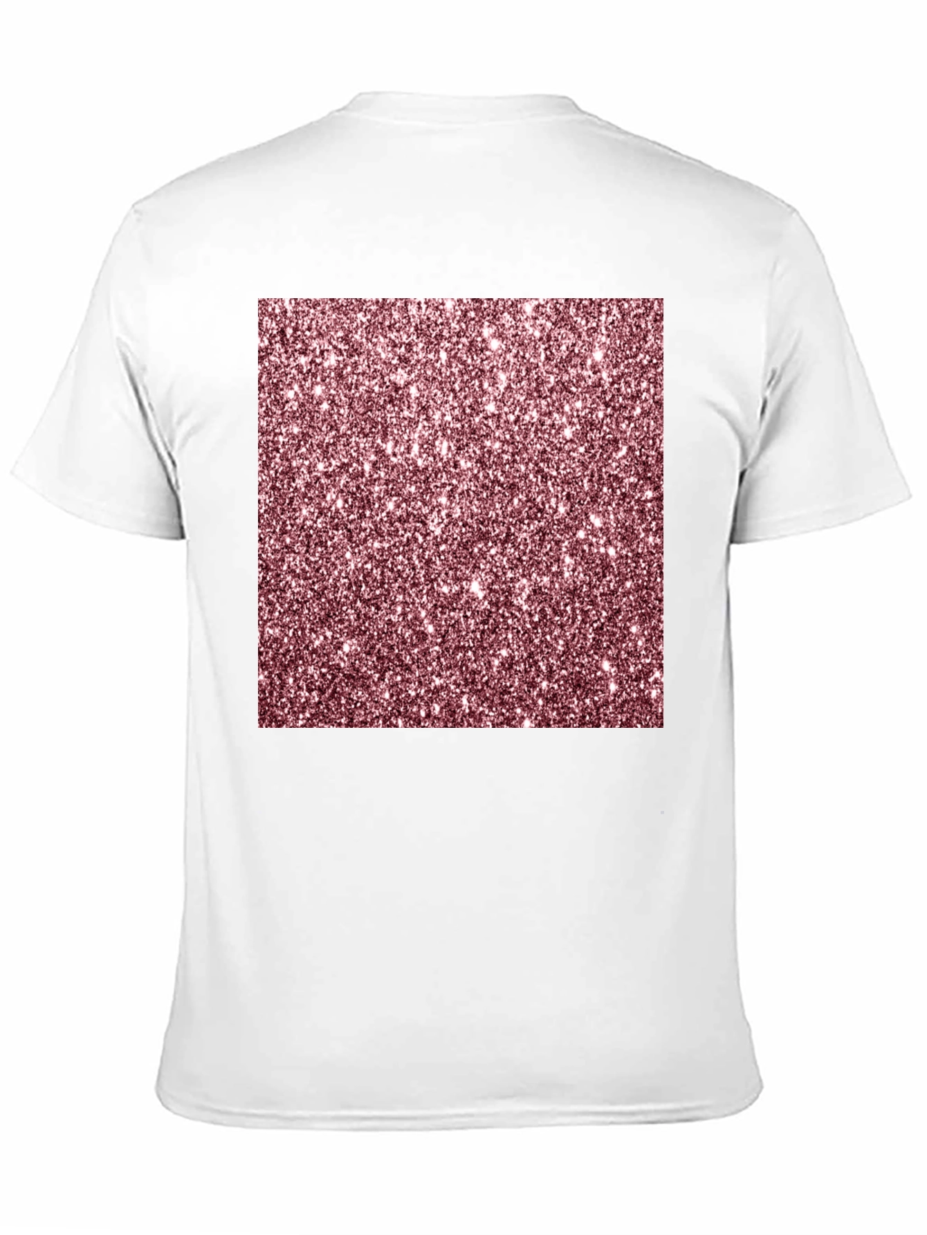 Sparkling Glitter Graphic Black T-Shirt