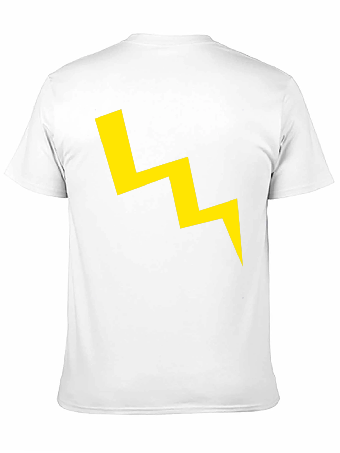 Black T-Shirt with Yellow Lightning Bolt Graphic