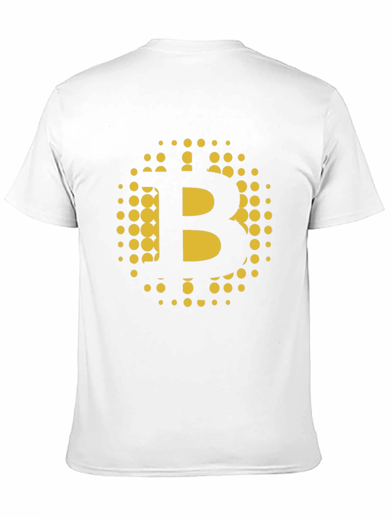 Bitcoin B Gold Dot Graphic Black T-Shirt