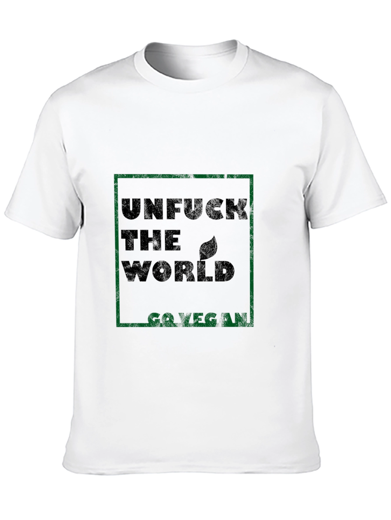 Unfuck the World Go Vegan Black T-Shirt