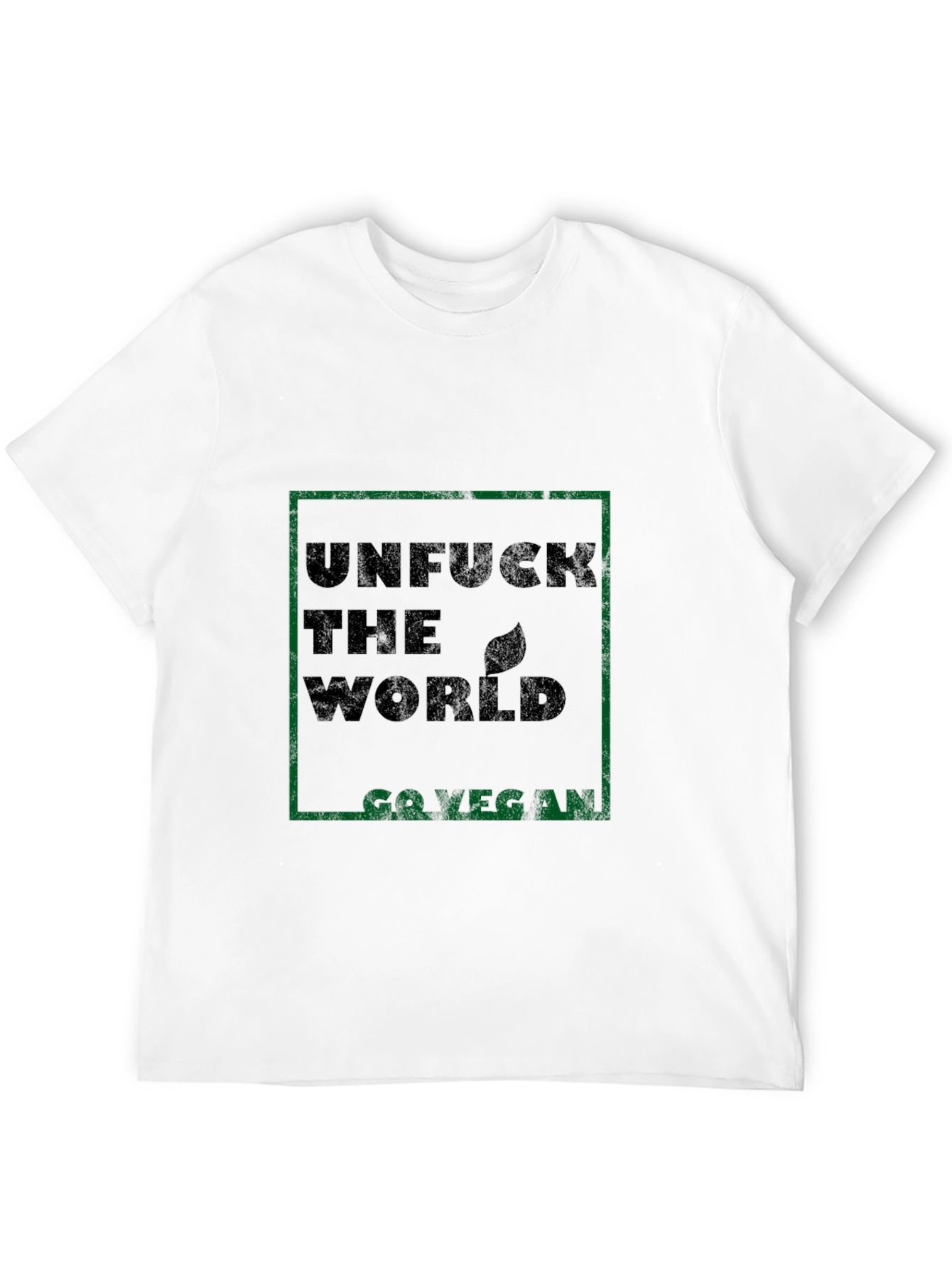Unfuck the World Go Vegan Black T-Shirt