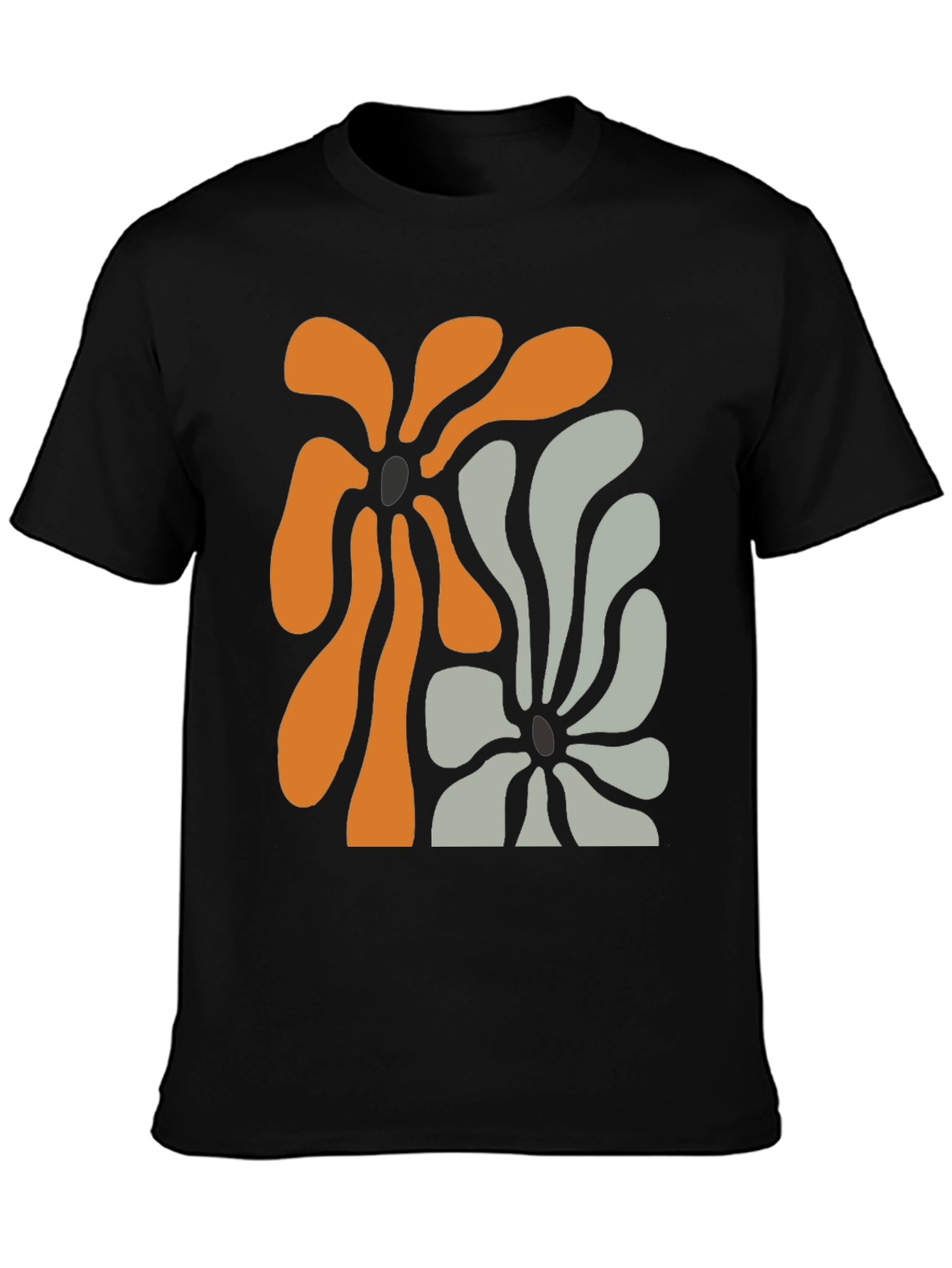 Abstract Floral Graphic Tee - Modern Design T-Shirt
