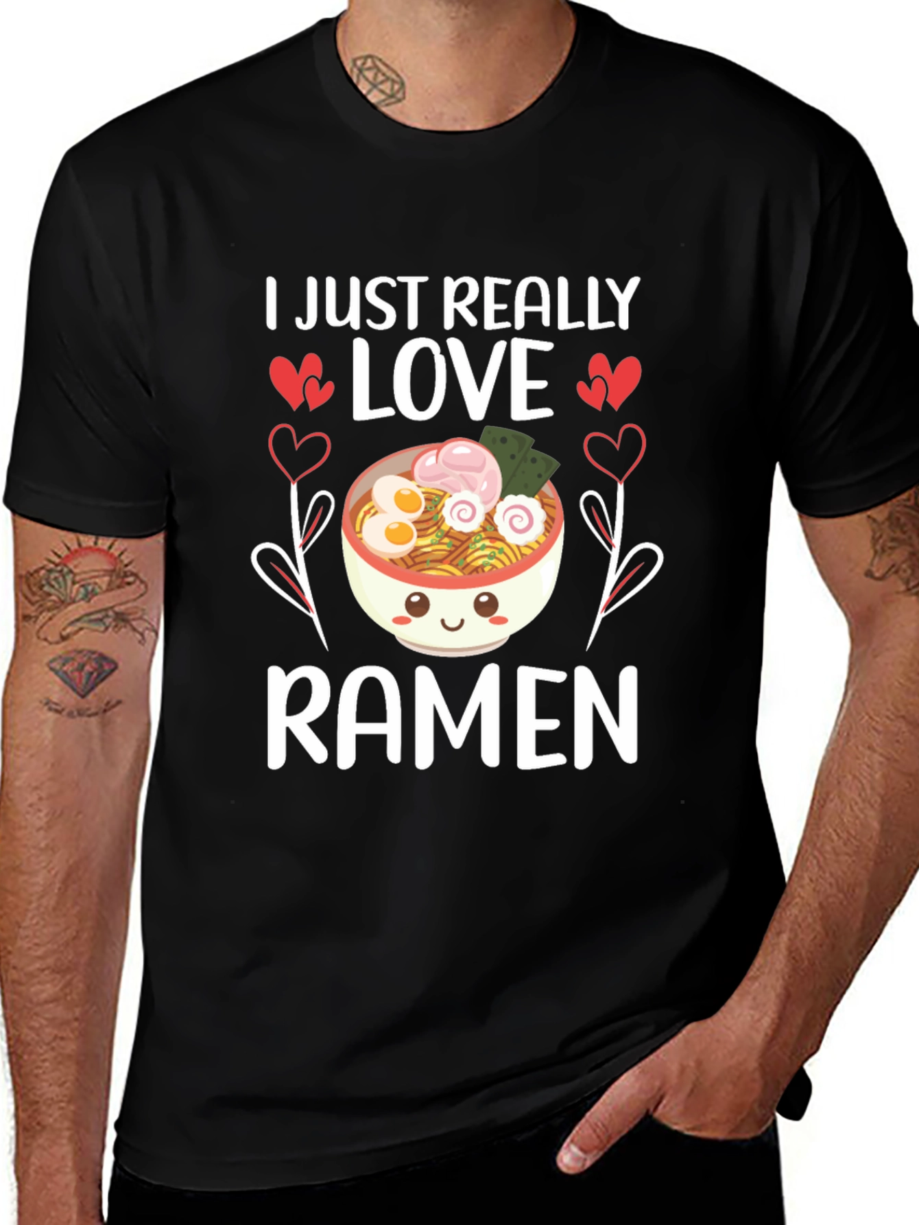 I Love Ramen Graphic Tee - Unisex Casual T-Shirt