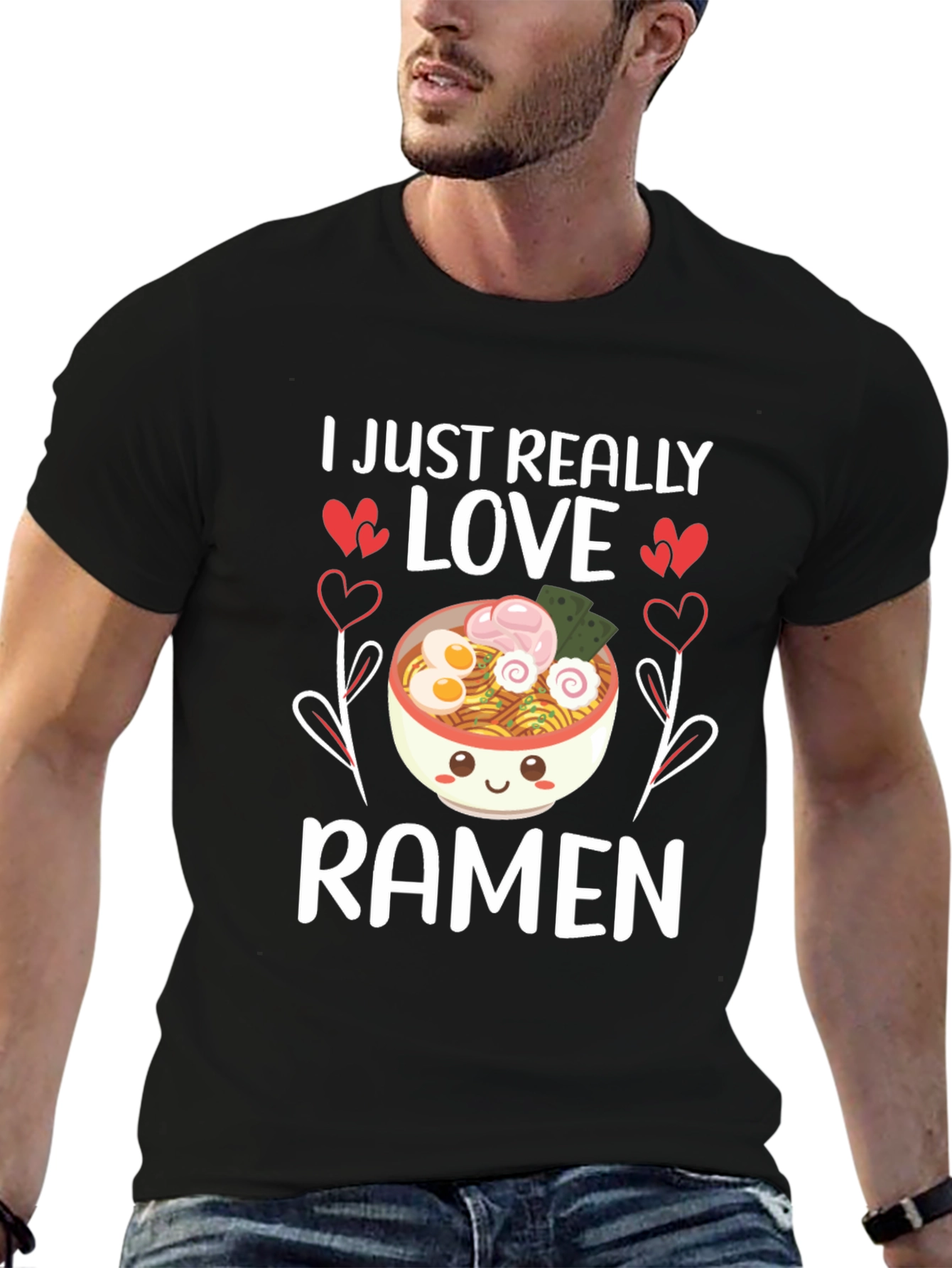 I Love Ramen Graphic Tee - Unisex Casual T-Shirt