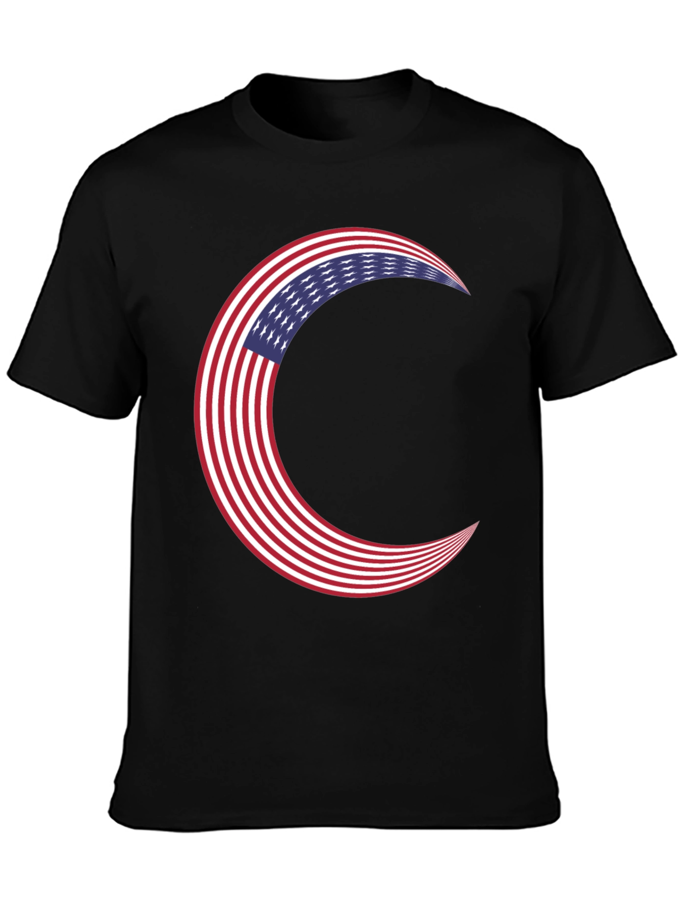 American Flag Crescent Moon T-Shirt