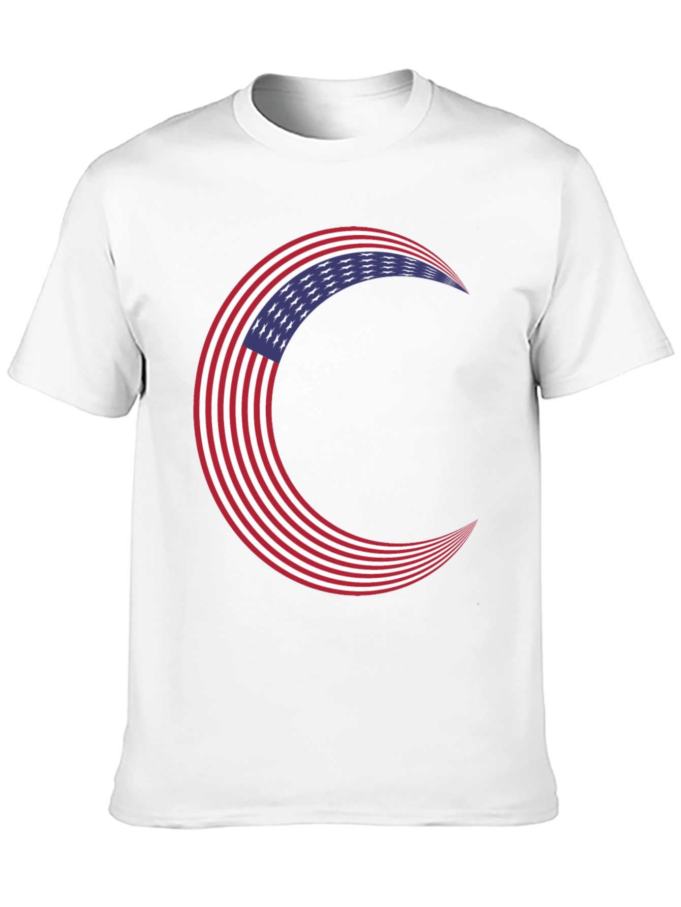 American Flag Crescent Moon T-Shirt