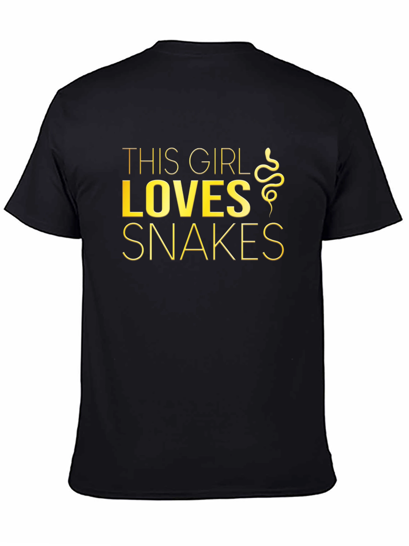 This Girl Loves Snakes T-Shirt - Black