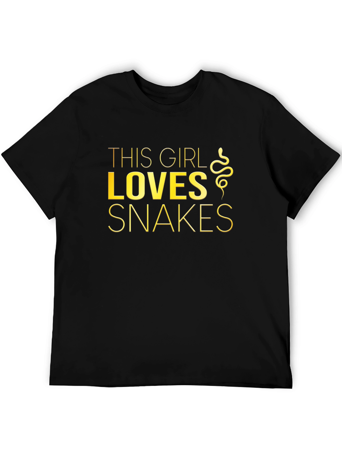 This Girl Loves Snakes T-Shirt - Black