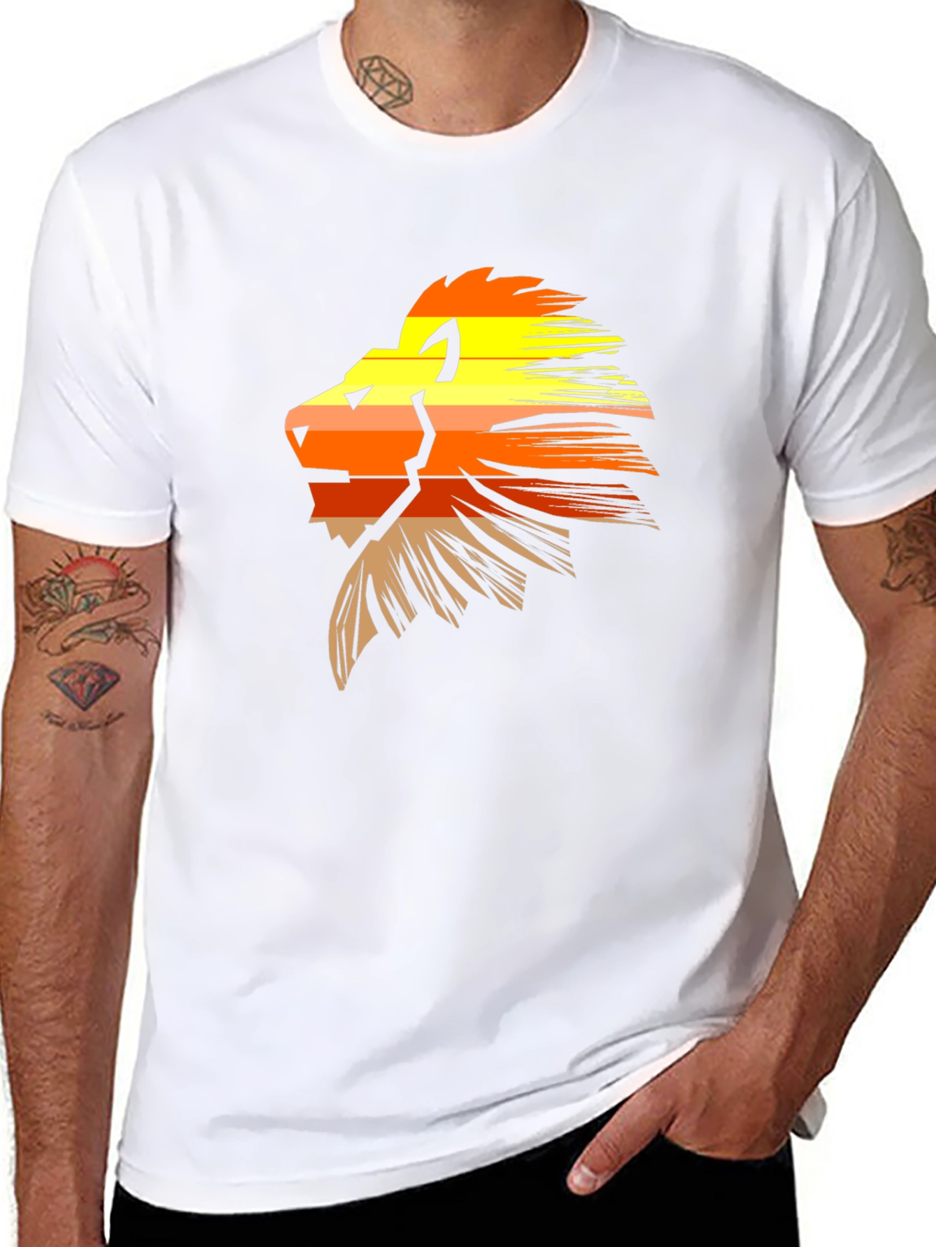 Lion Graphic Tee - Stylish Black T-Shirt
