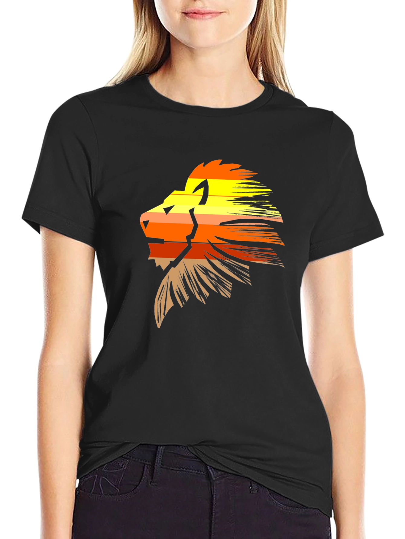Lion Graphic Tee - Stylish Black T-Shirt